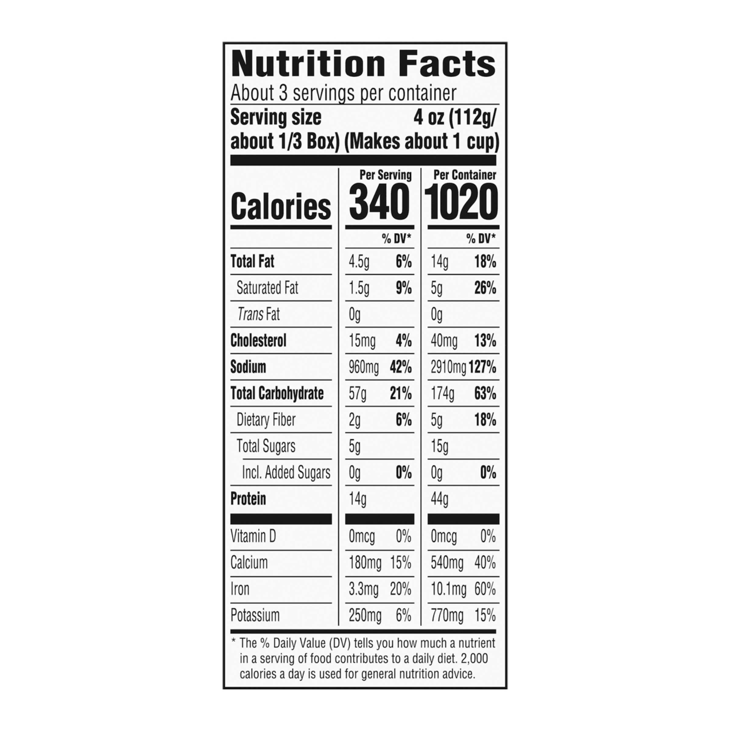 Nutrition info for this product.