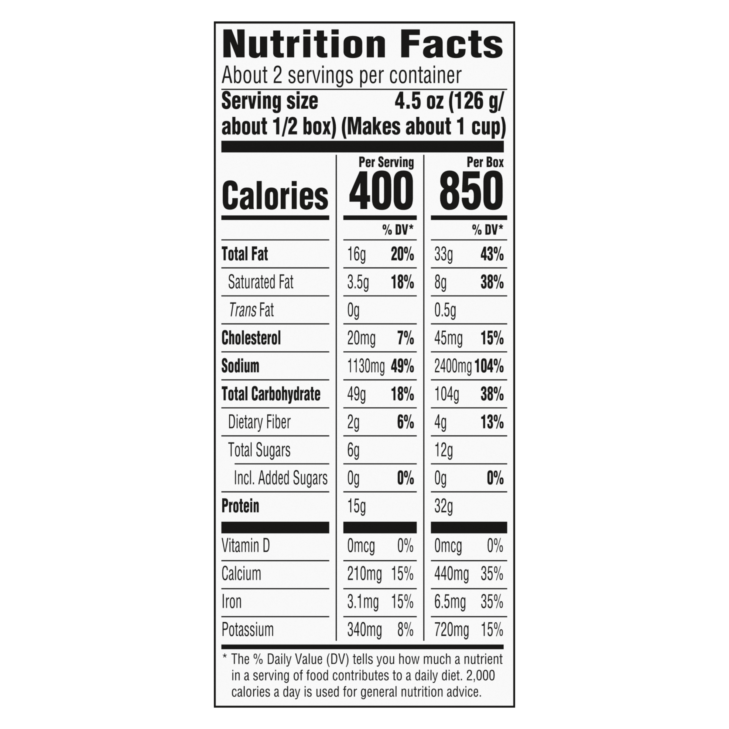 Nutrition info for this product.