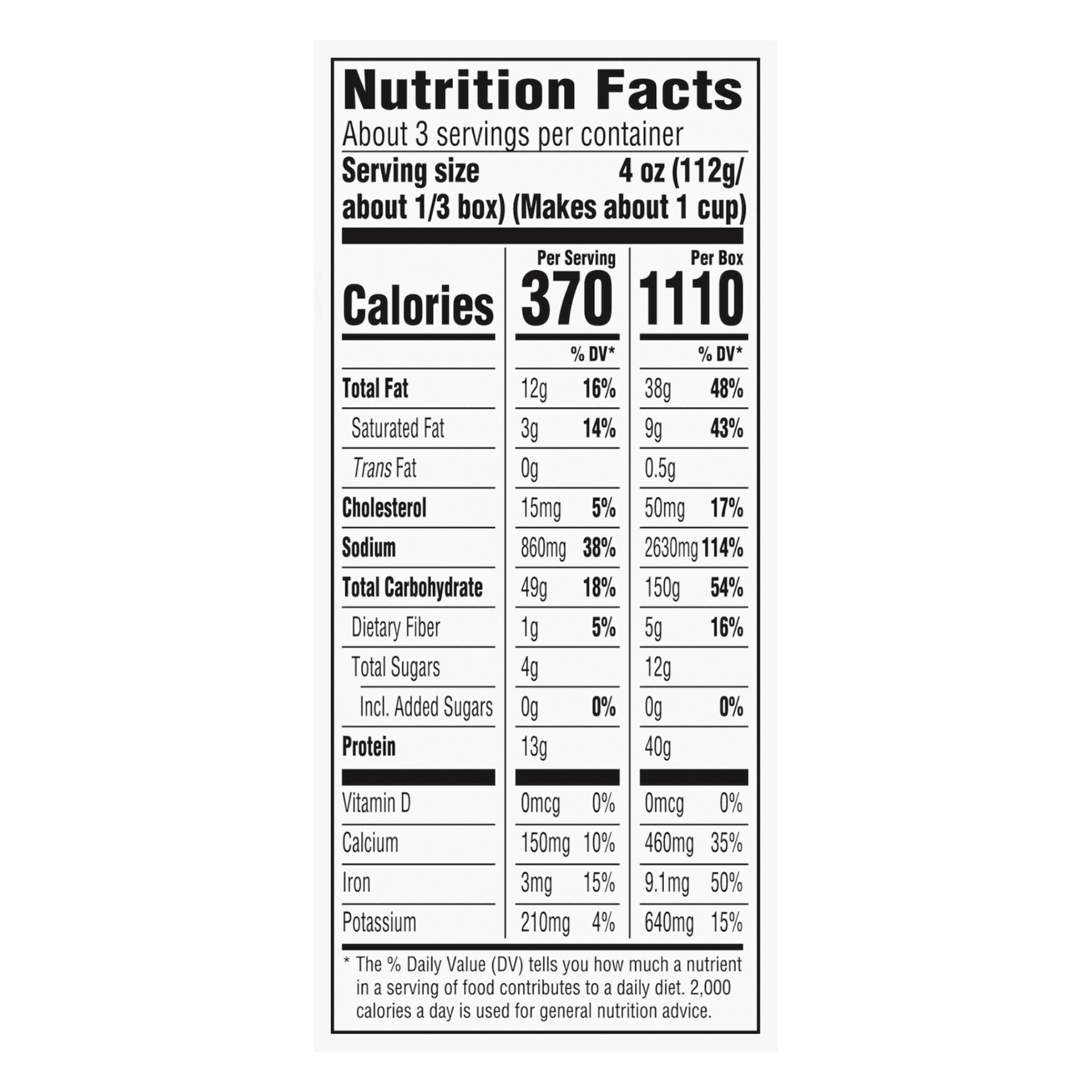Nutrition info for this product.