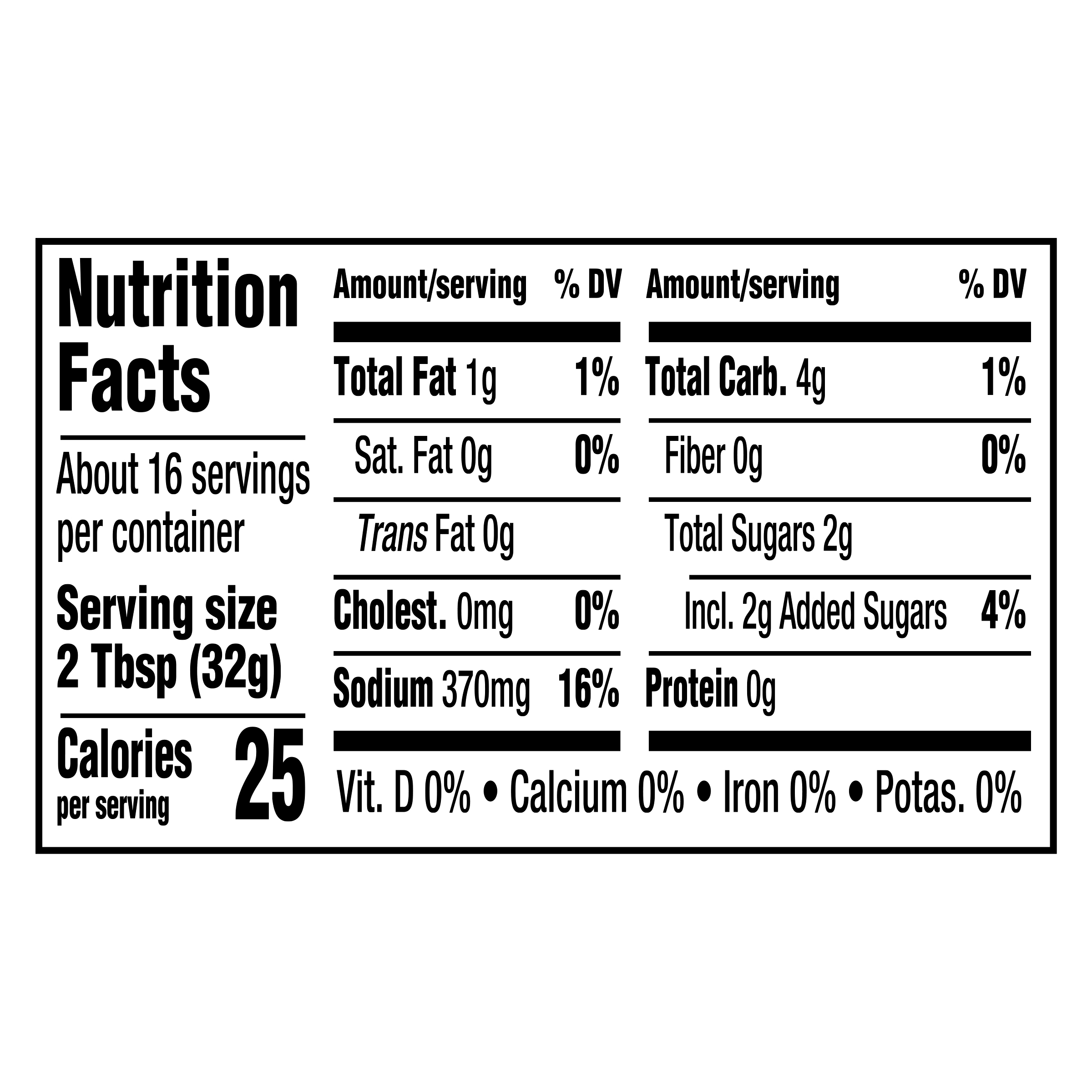 Nutrition info for this product.