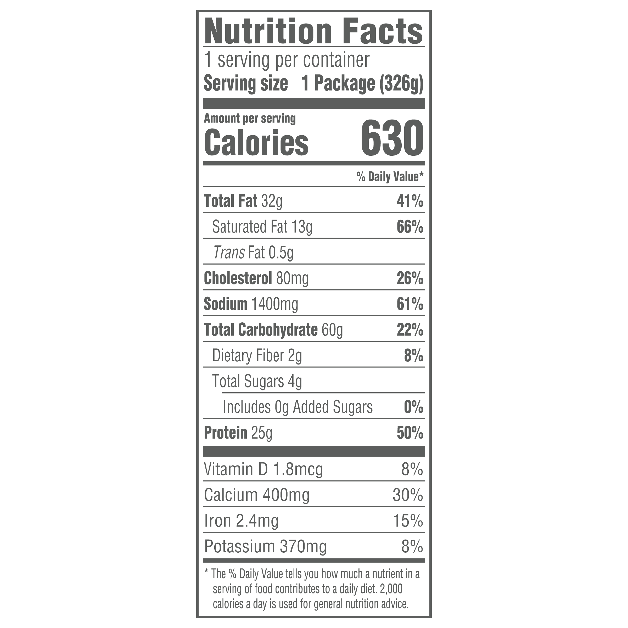 Nutrition info for this product.