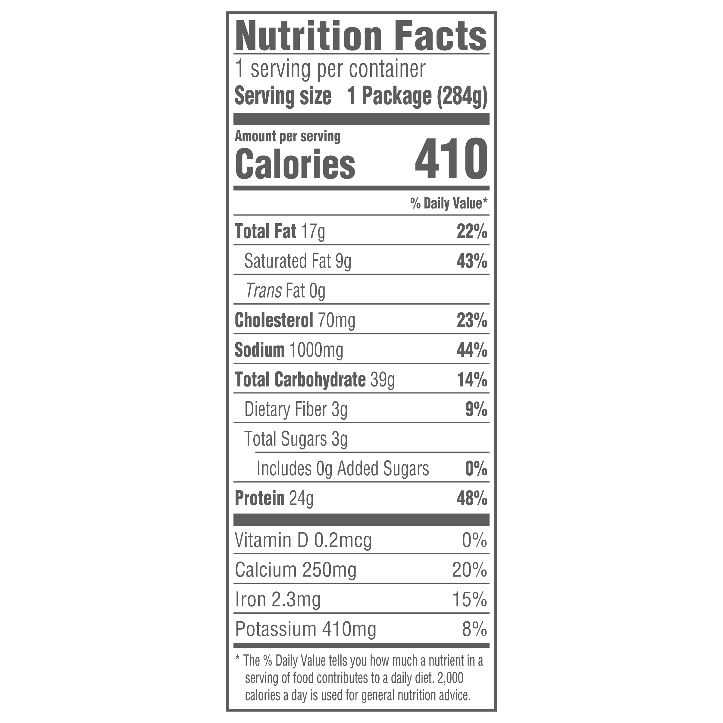 Nutrition info for this product.