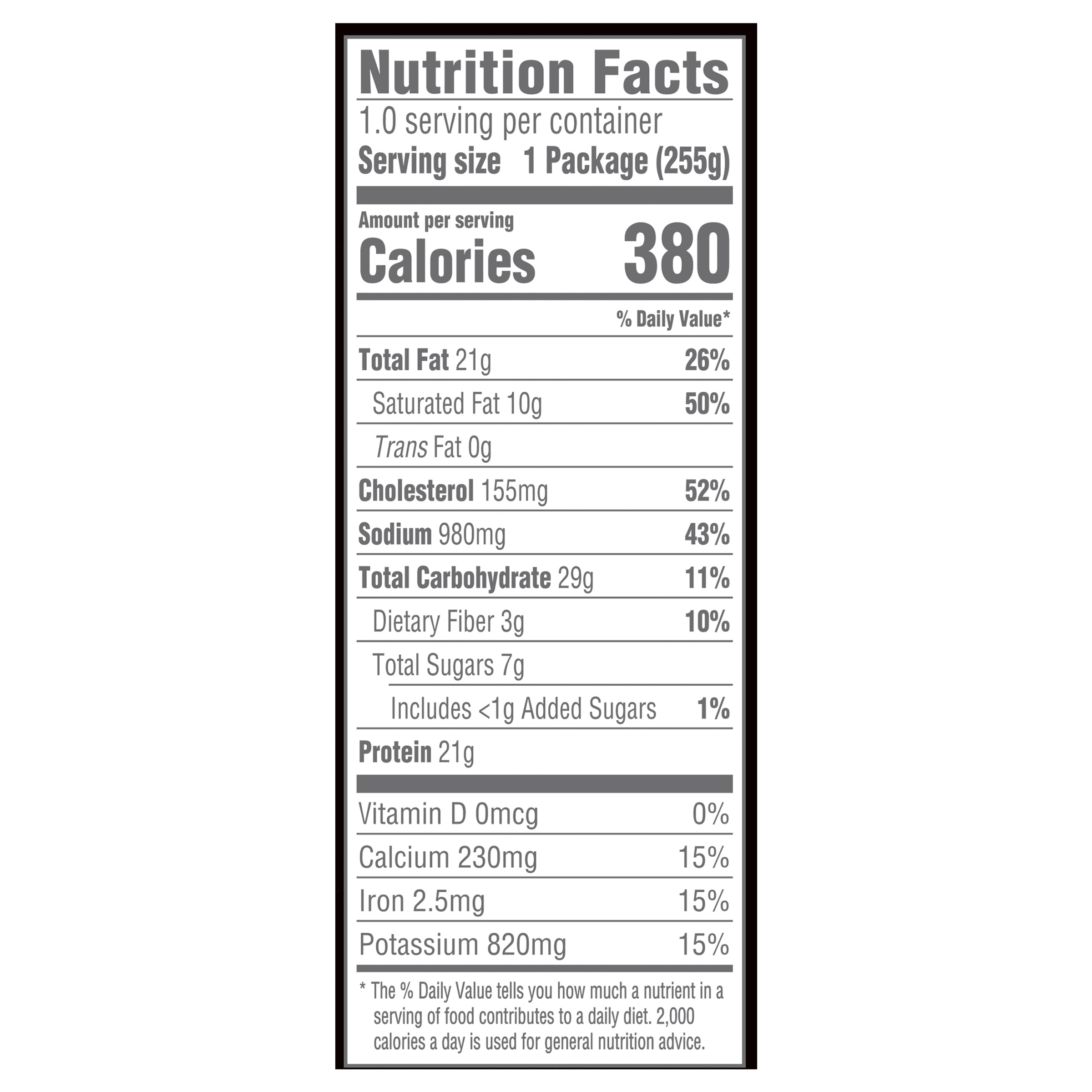 Nutrition info for this product.