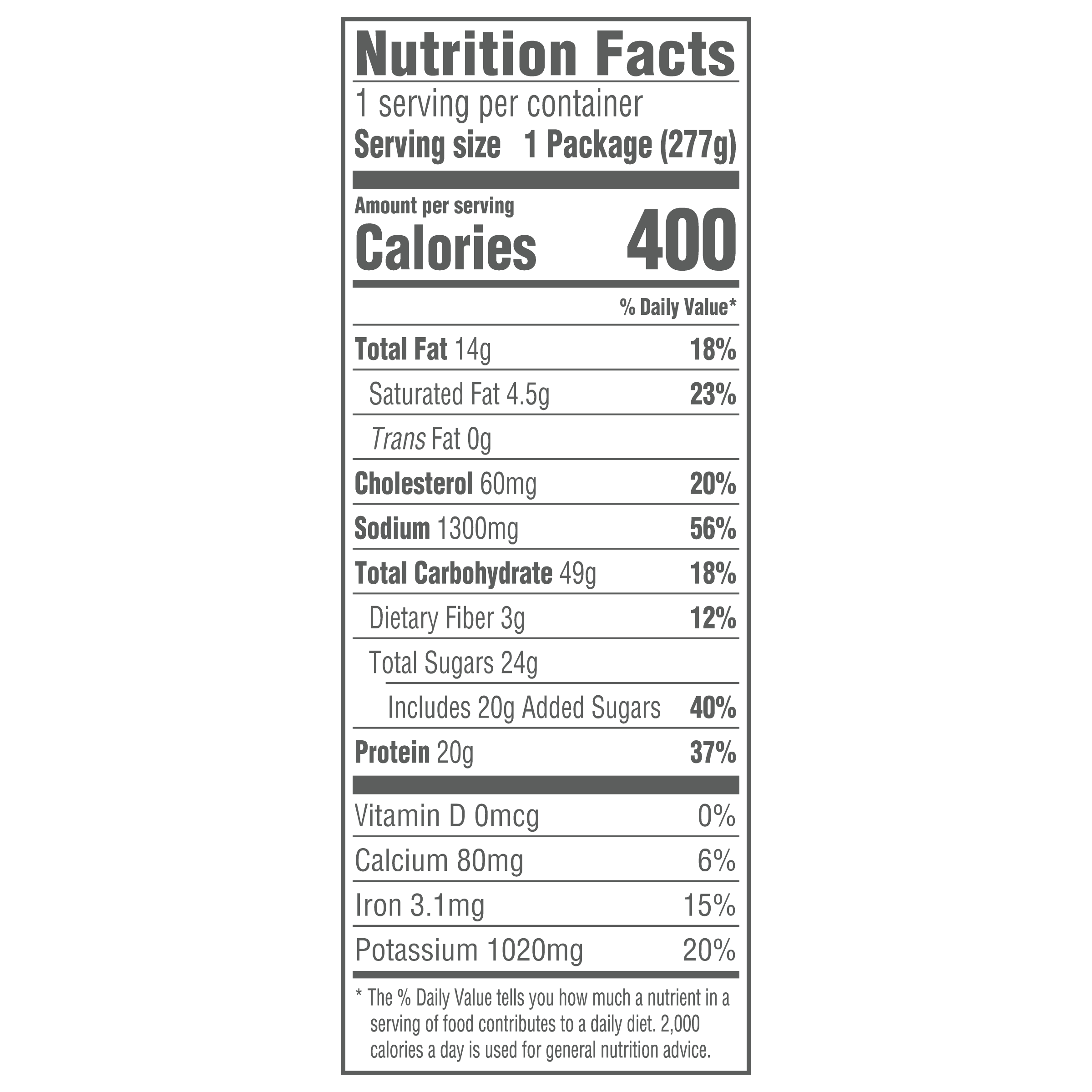 Nutrition info for this product.