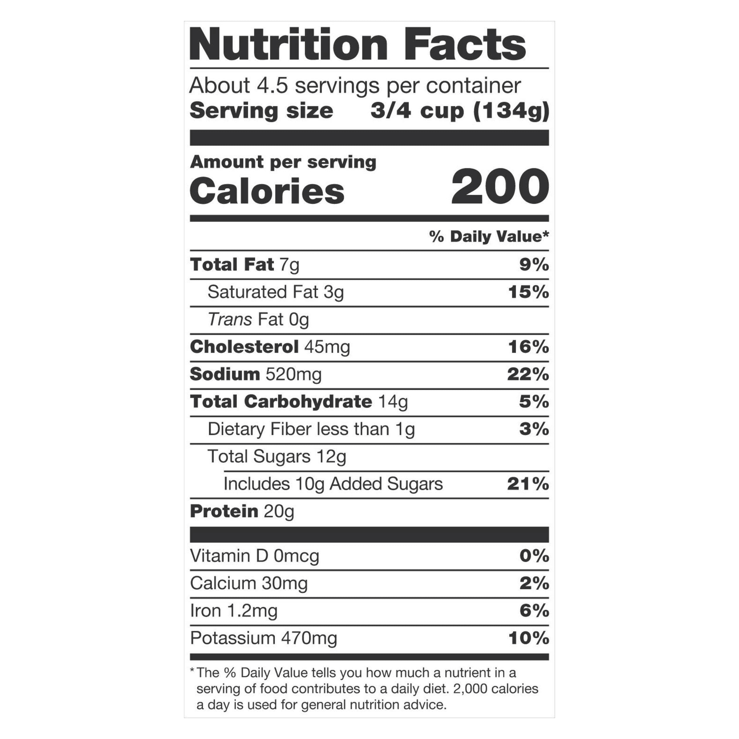 Nutrition info for this product.