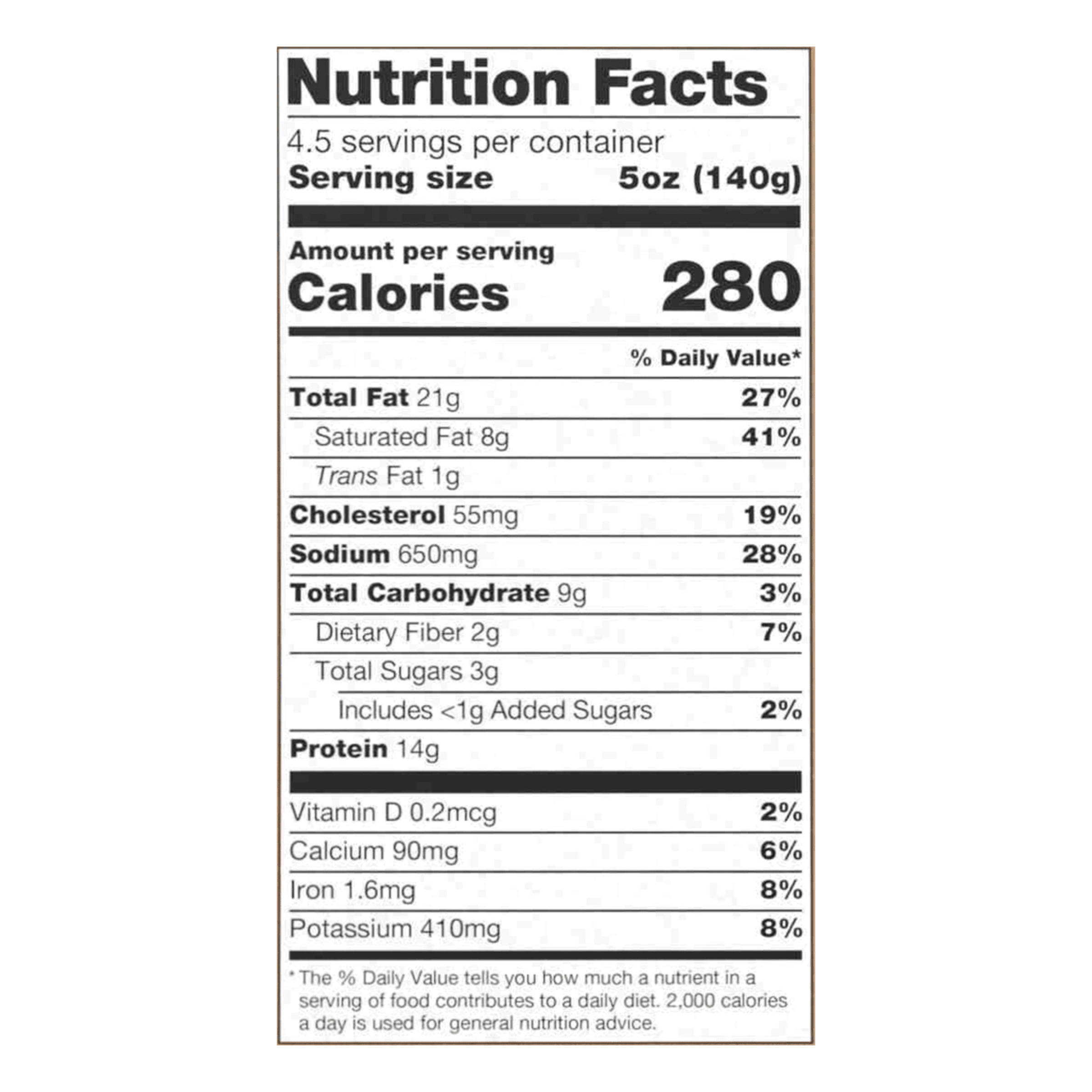 Nutrition info for this product.