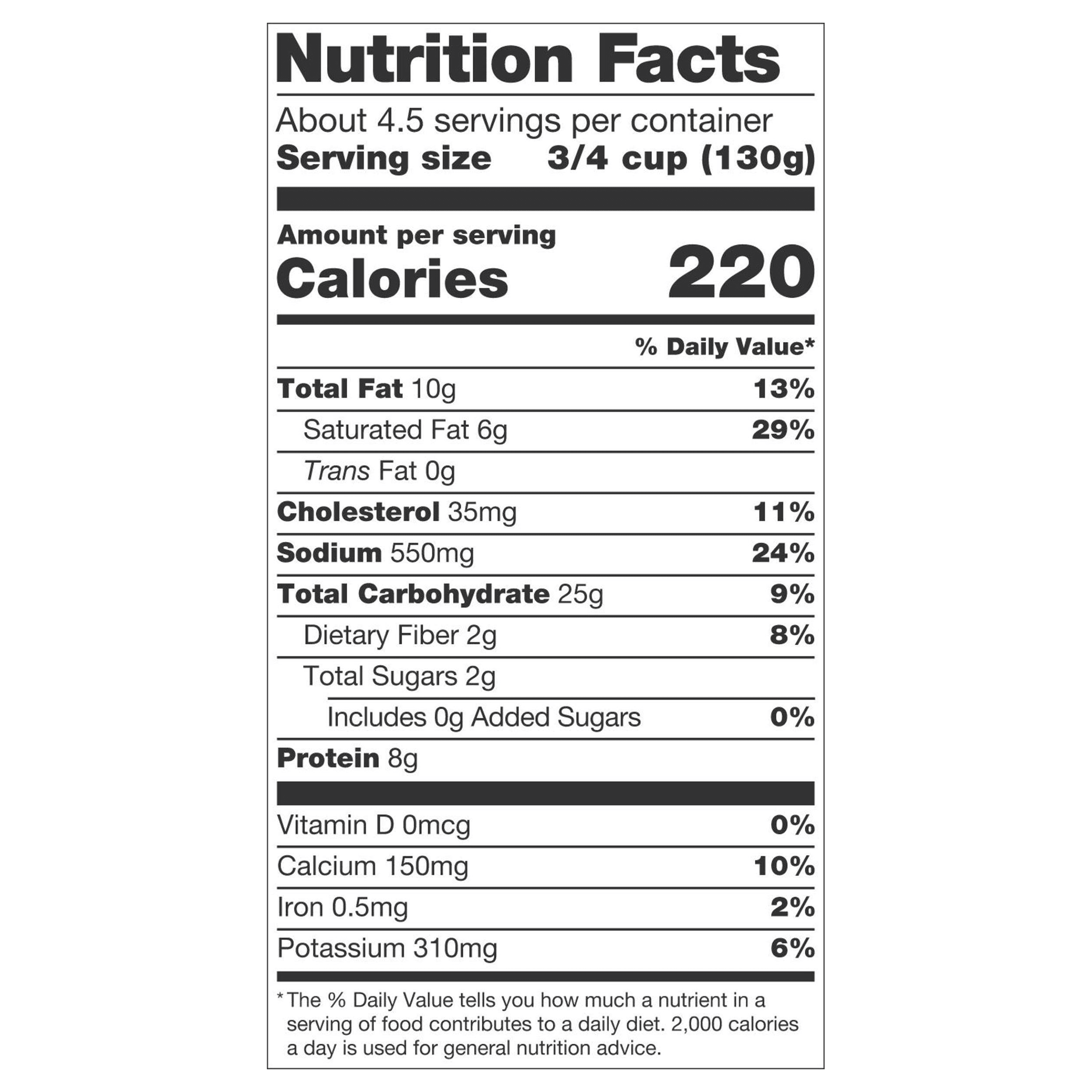 Nutrition info for this product.
