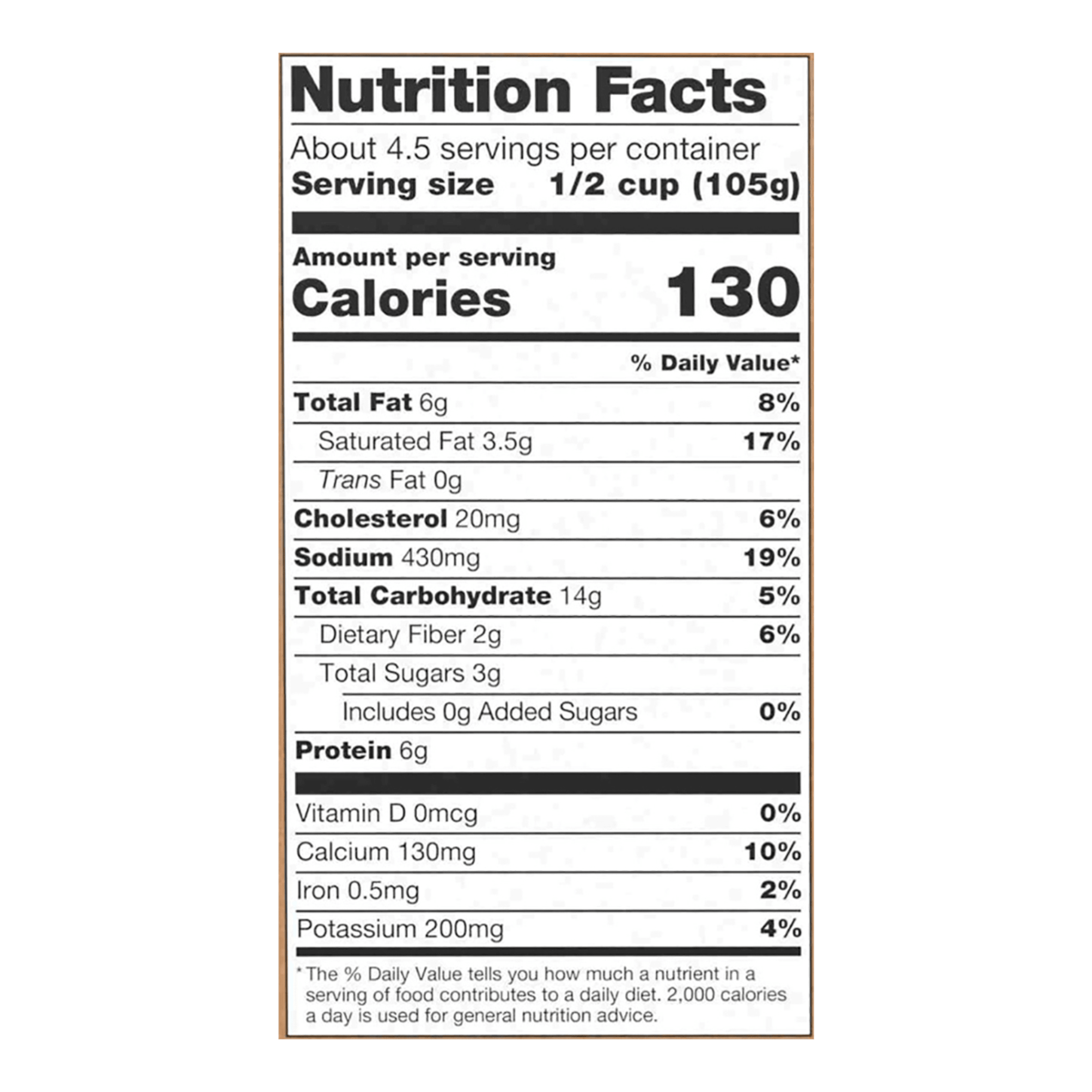 Nutrition info for this product.
