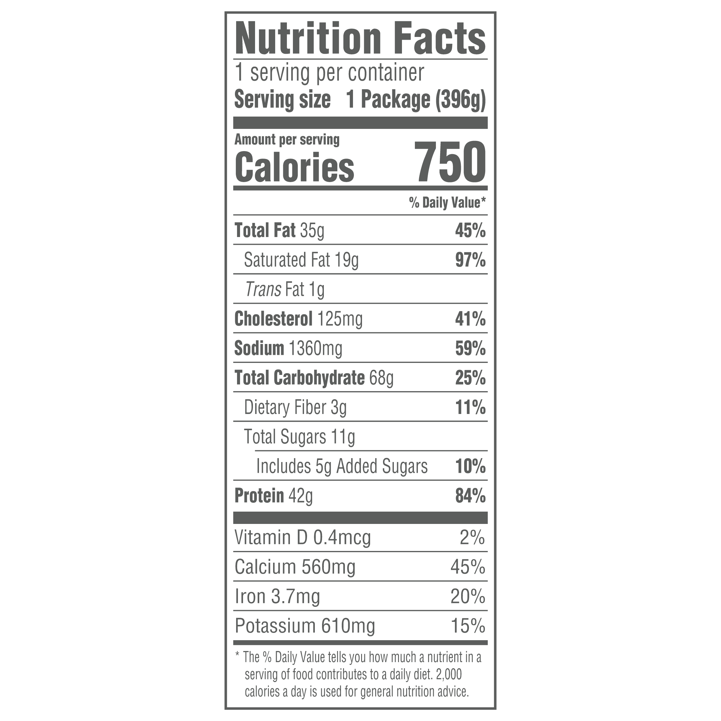 Nutrition info for this product.