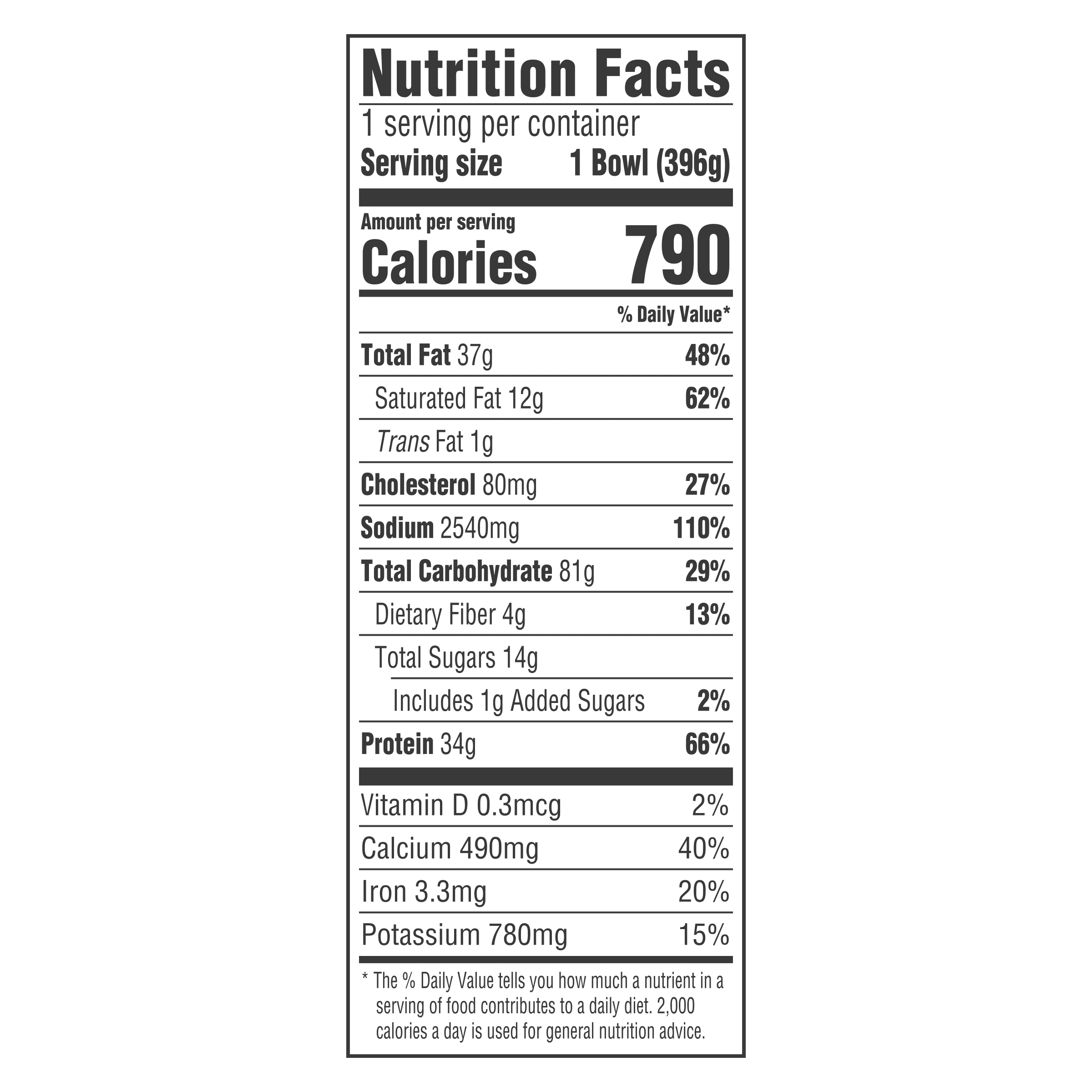 Nutrition info for this product.