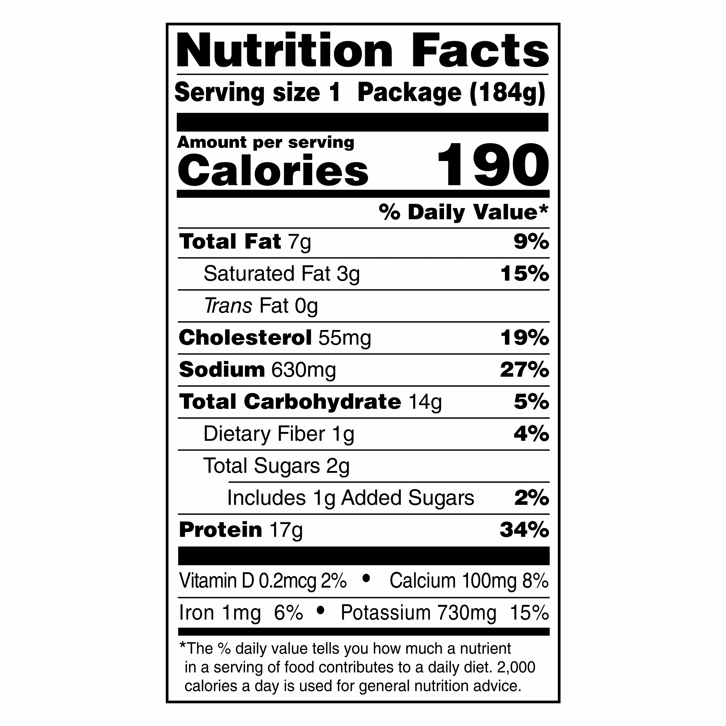Nutrition info for this product.