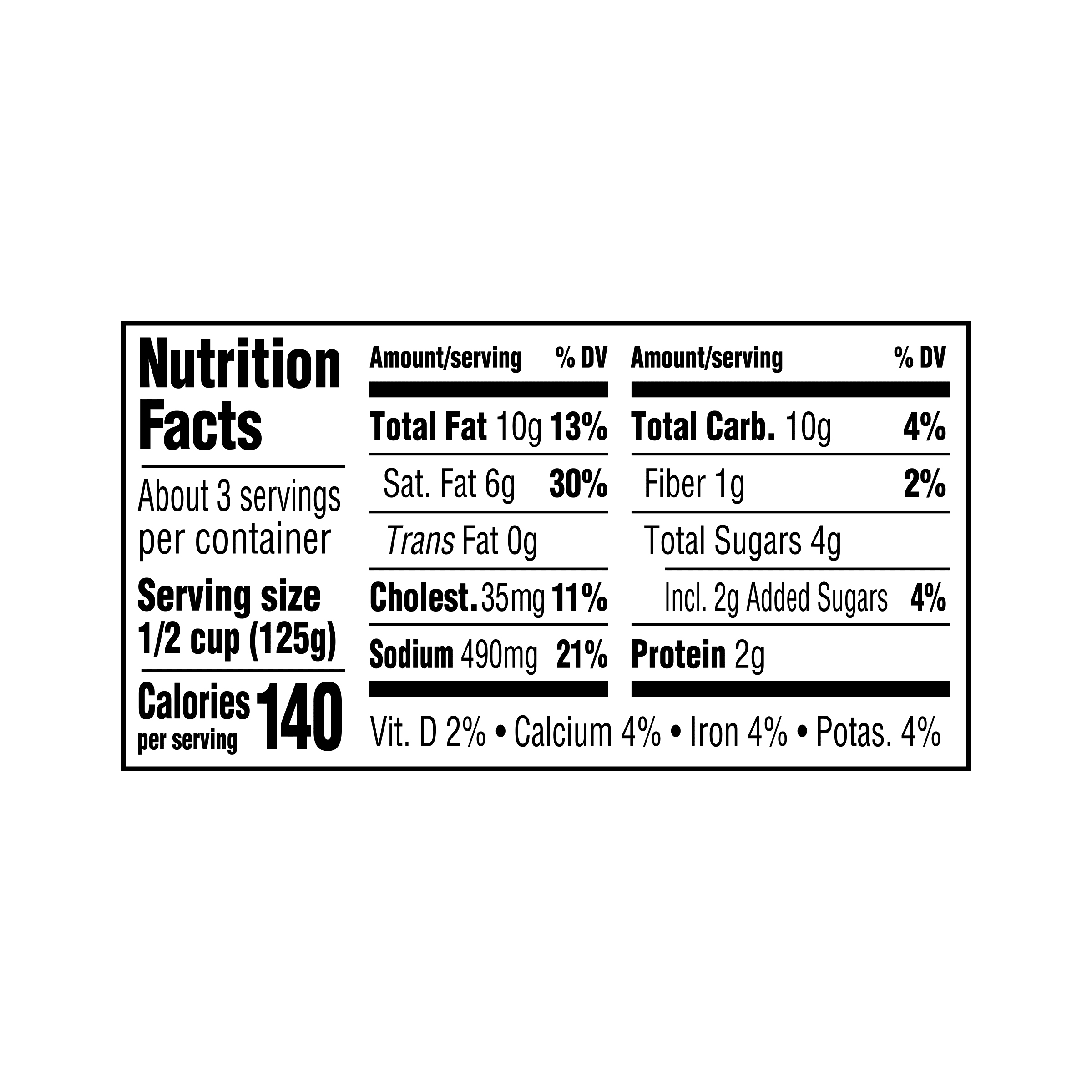Nutrition info for this product.
