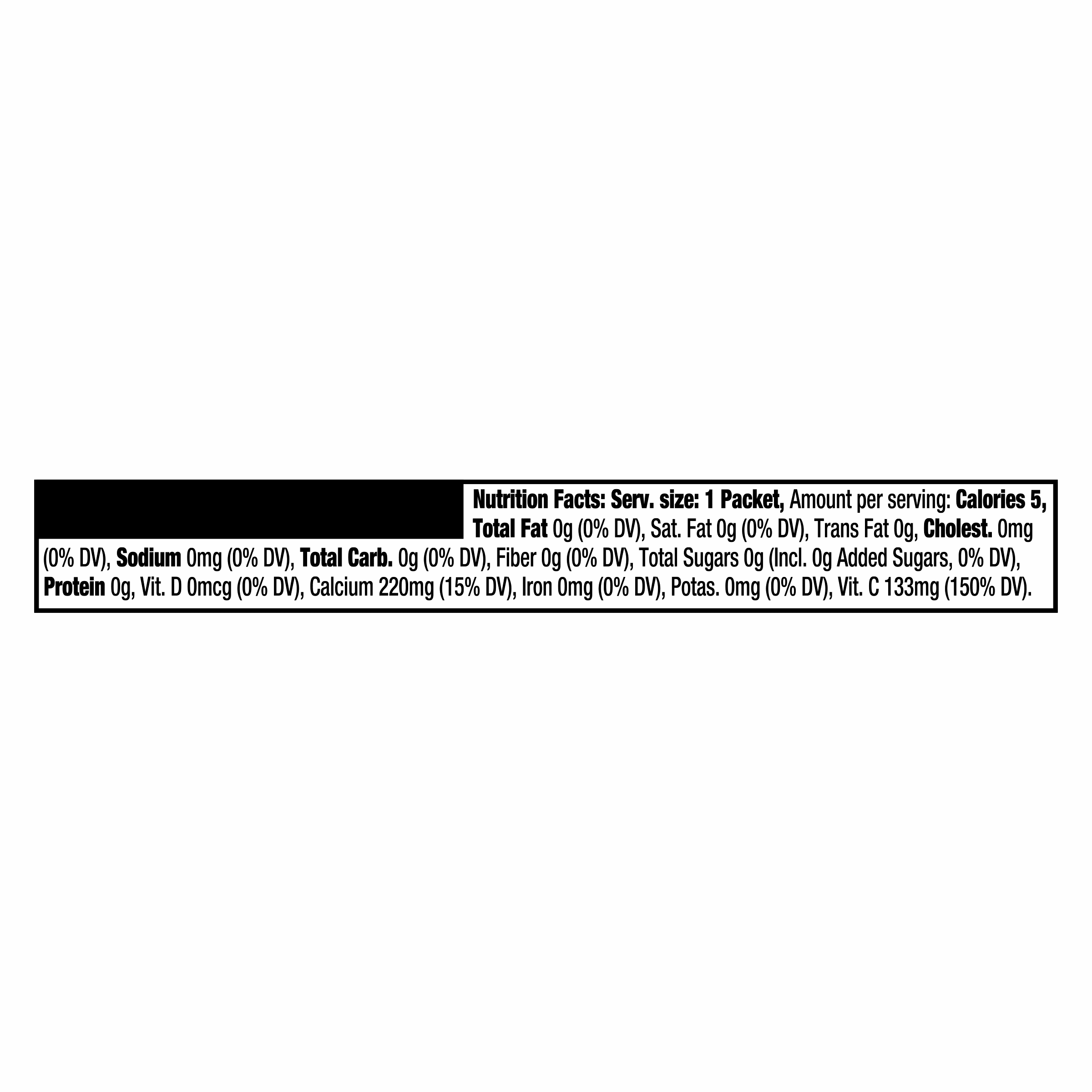 Nutrition info for this product.