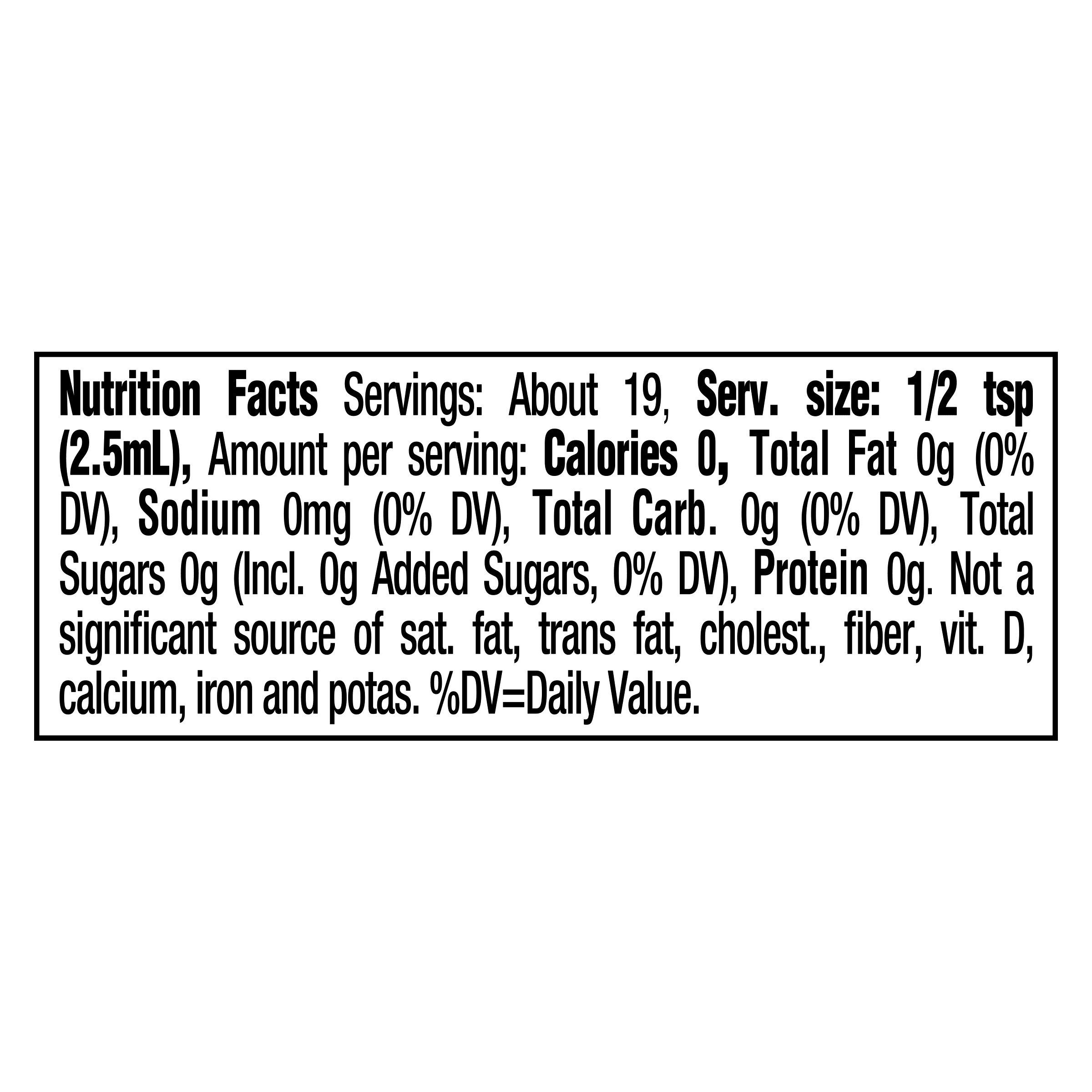 Nutrition info for this product.