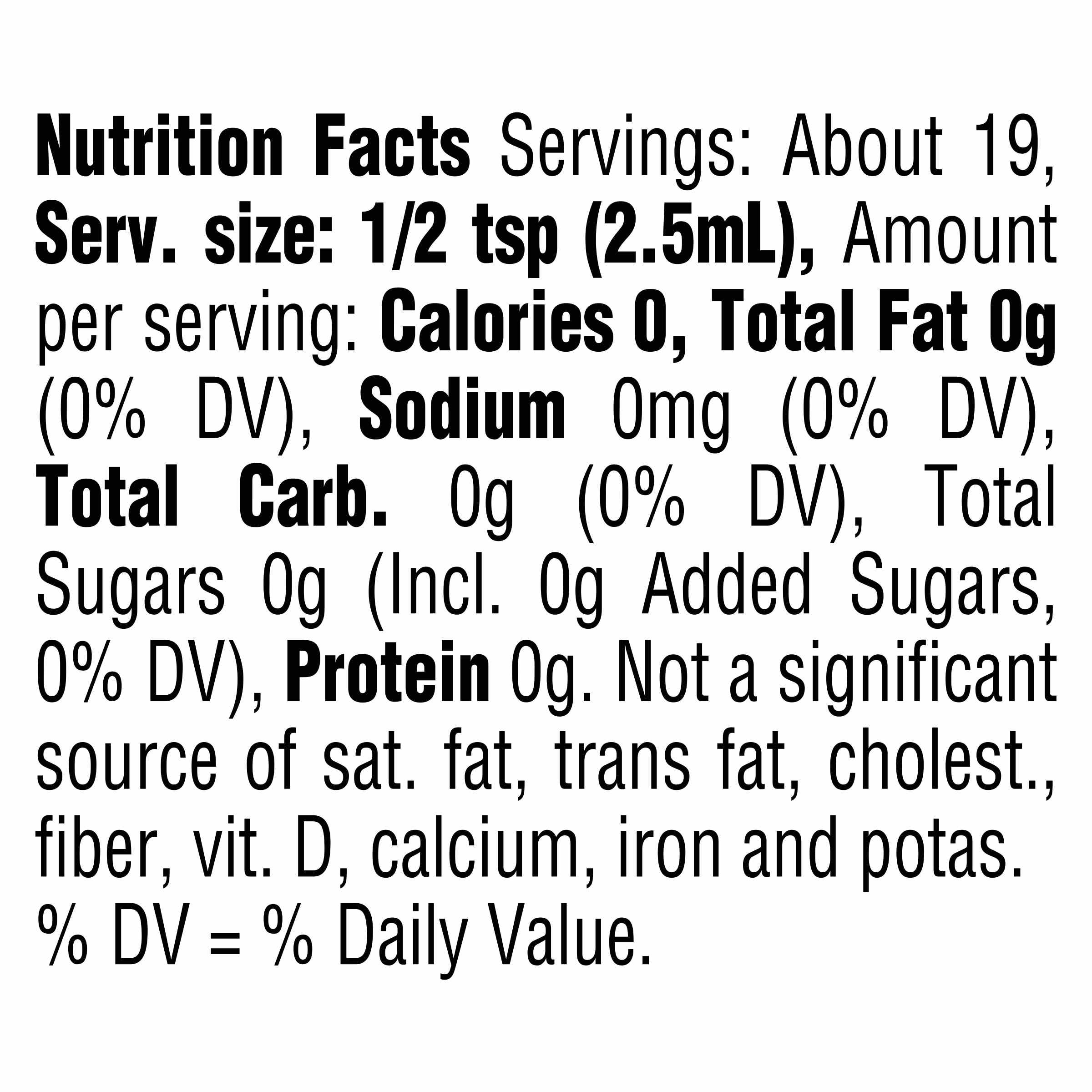 Nutrition info for this product.