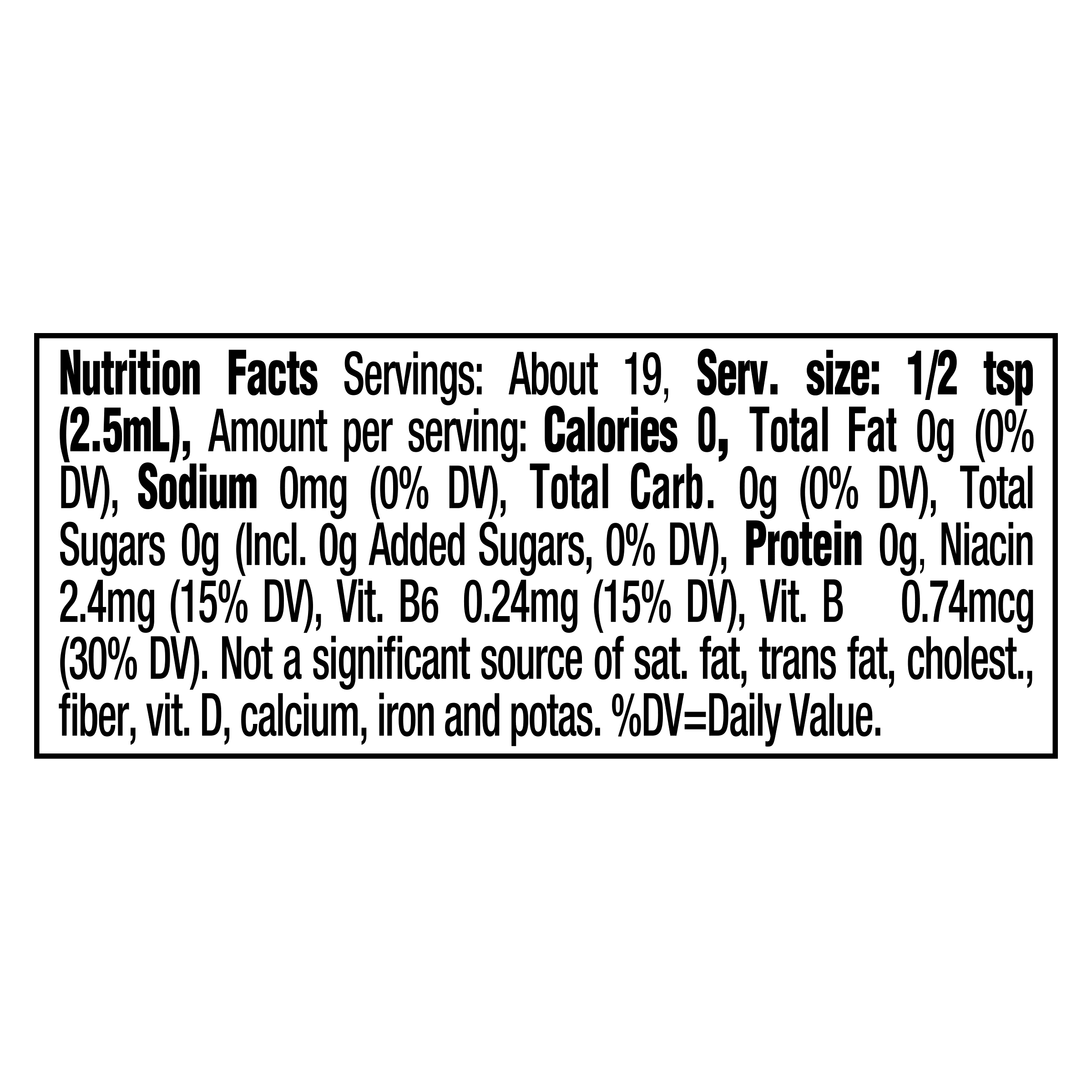 Nutrition info for this product.
