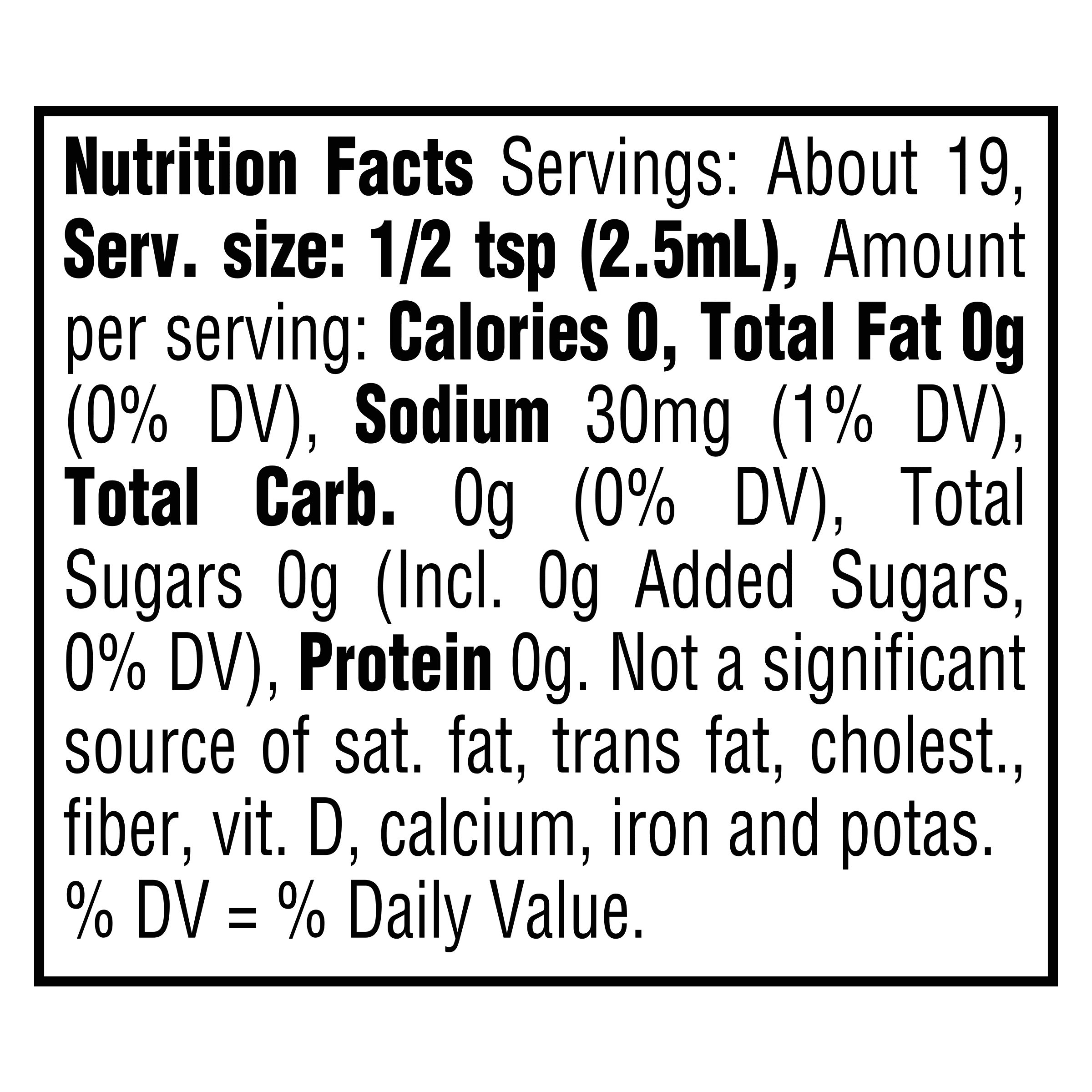 Nutrition info for this product.