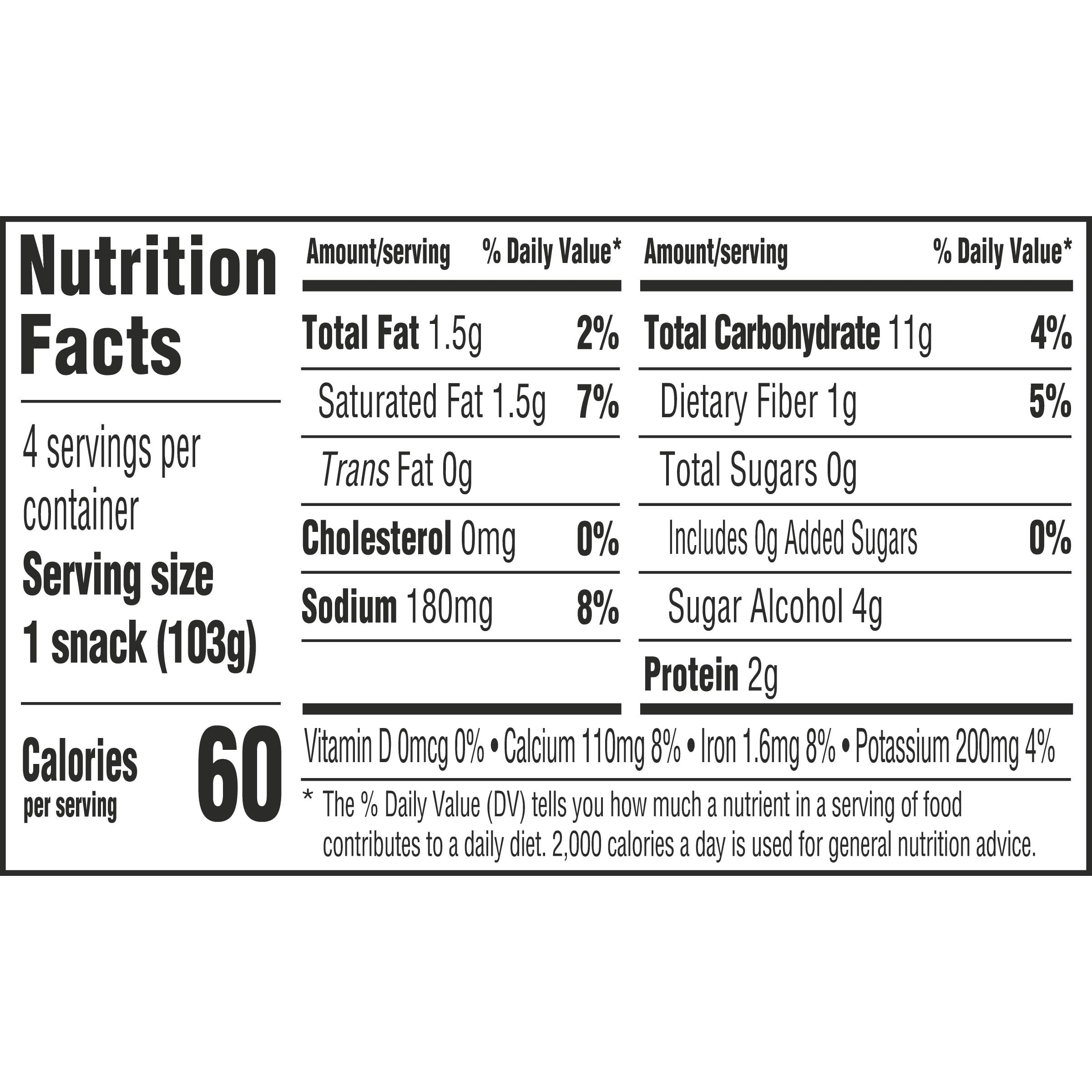 Nutrition info for this product.