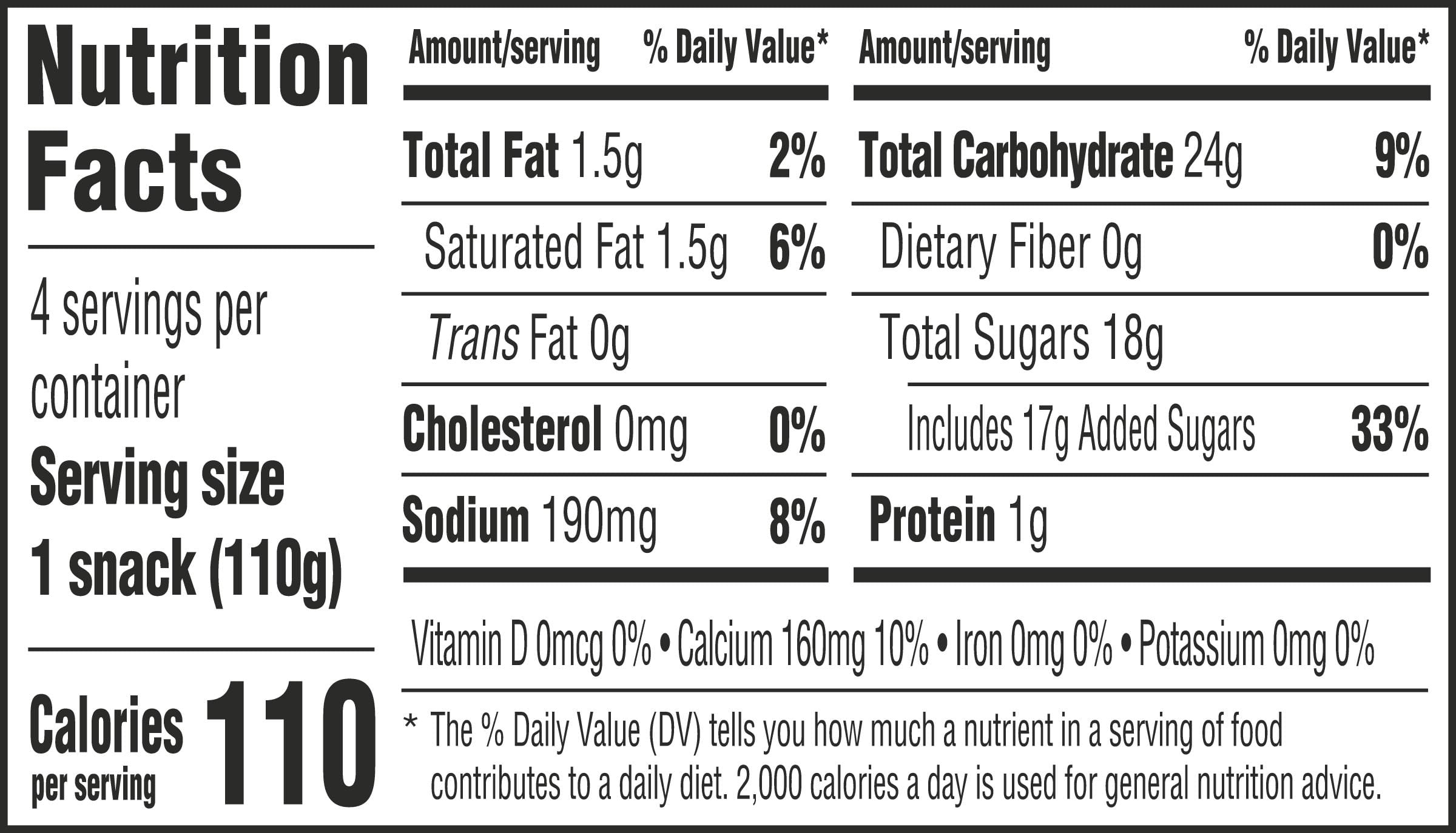 Nutrition info for this product.