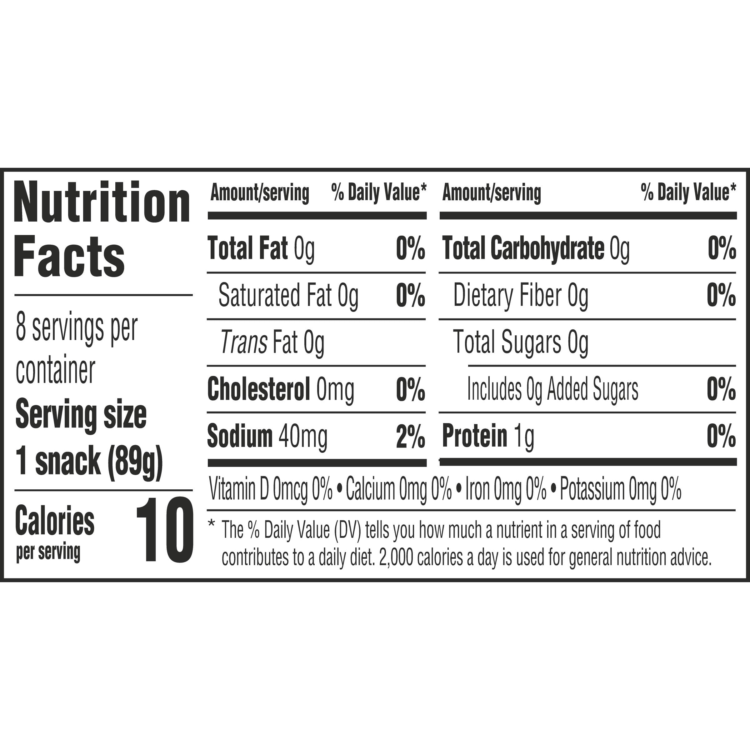 Nutrition info for this product.