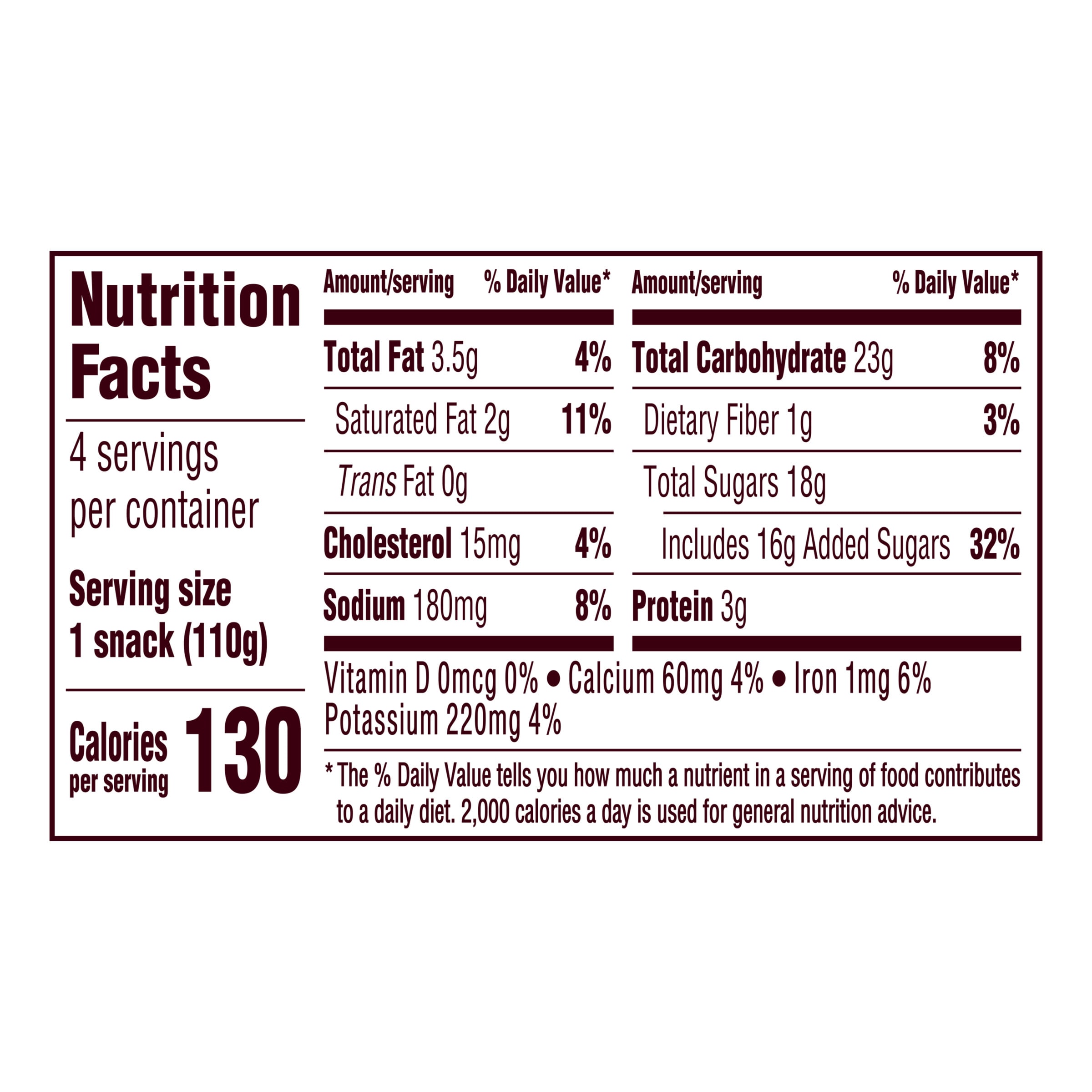 Nutrition info for this product.