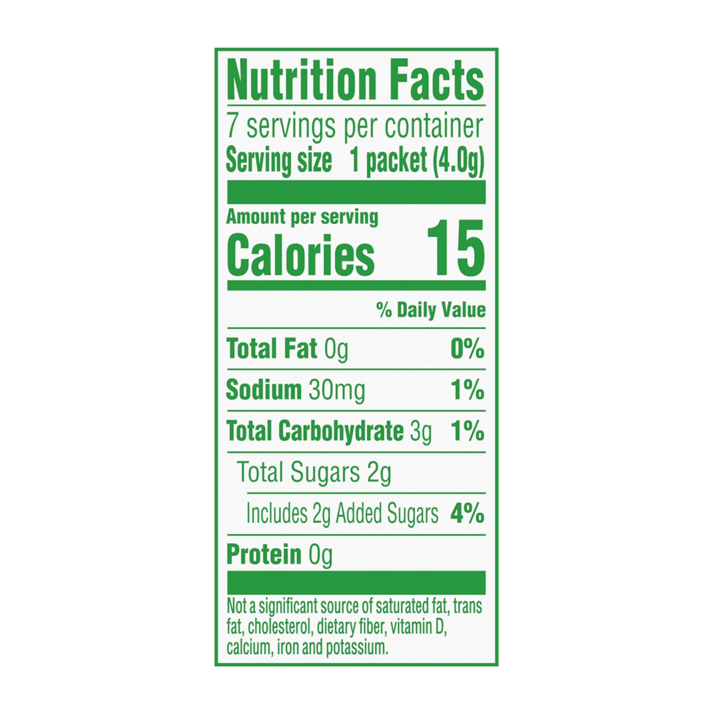 Nutrition info for this product.