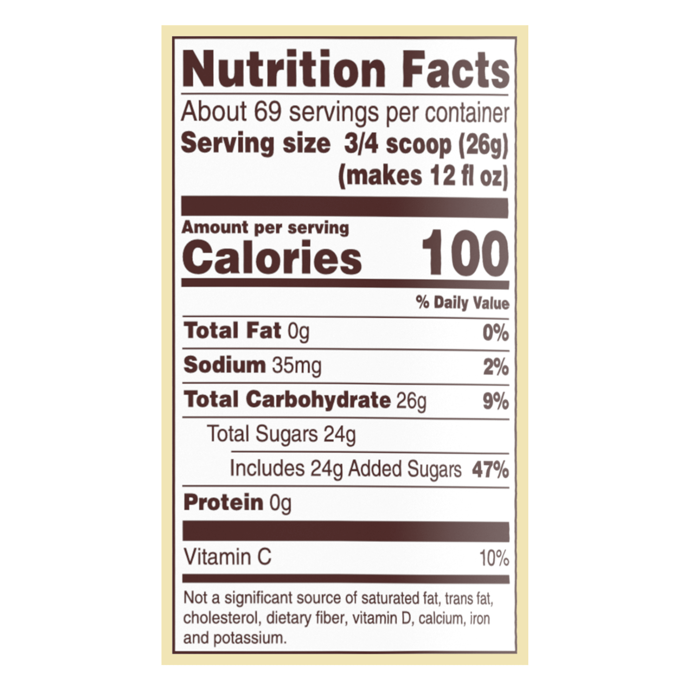 Nutrition info for this product.