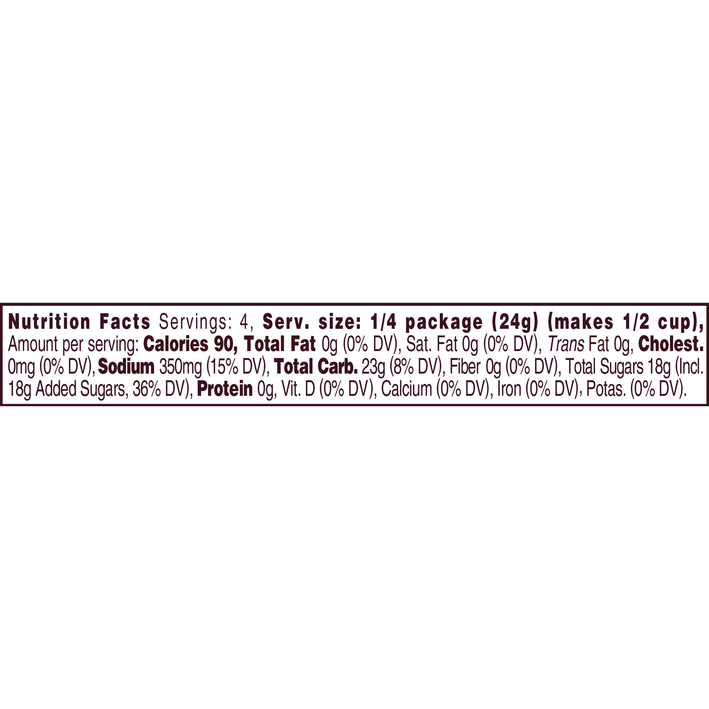 Nutrition info for this product.