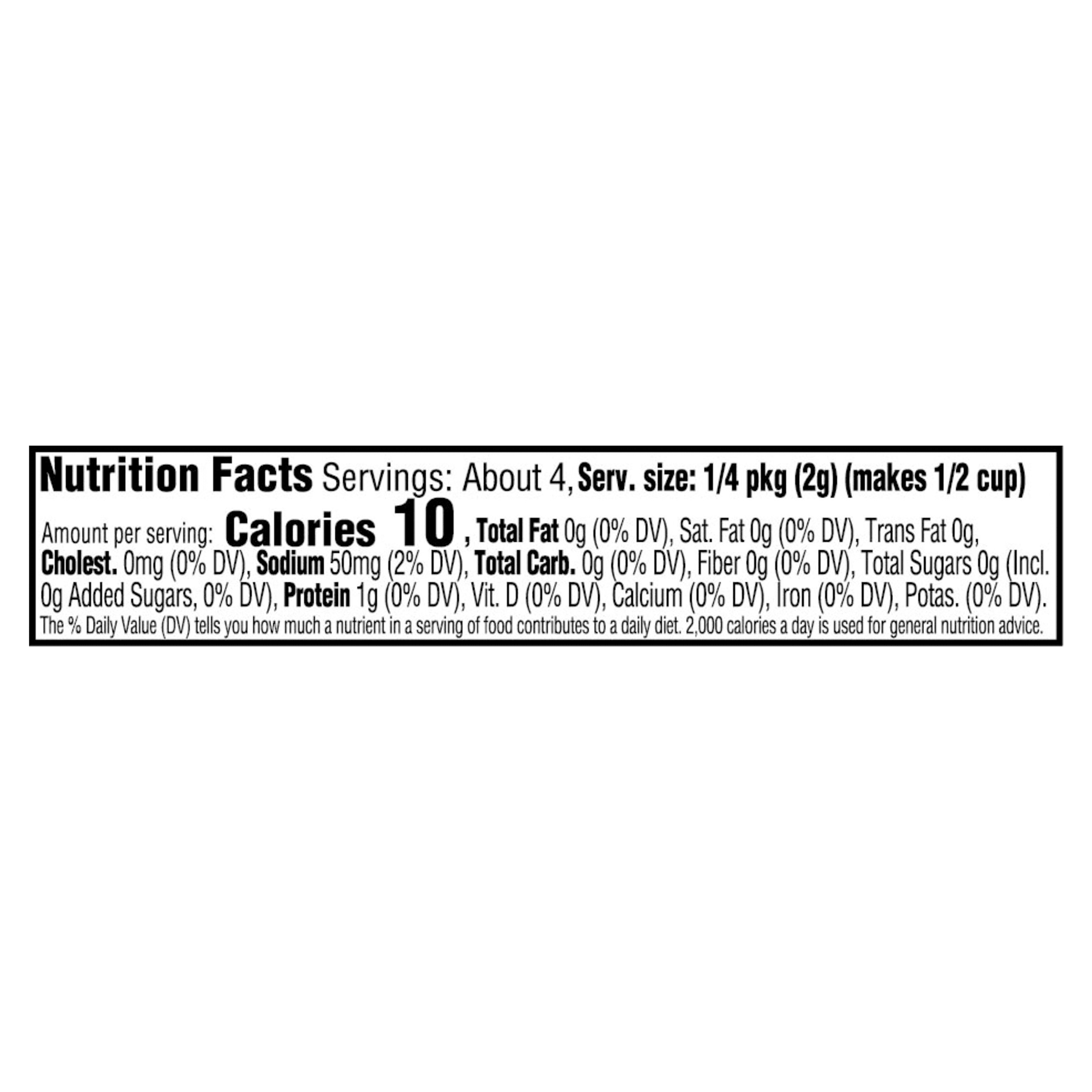 Nutrition info for this product.
