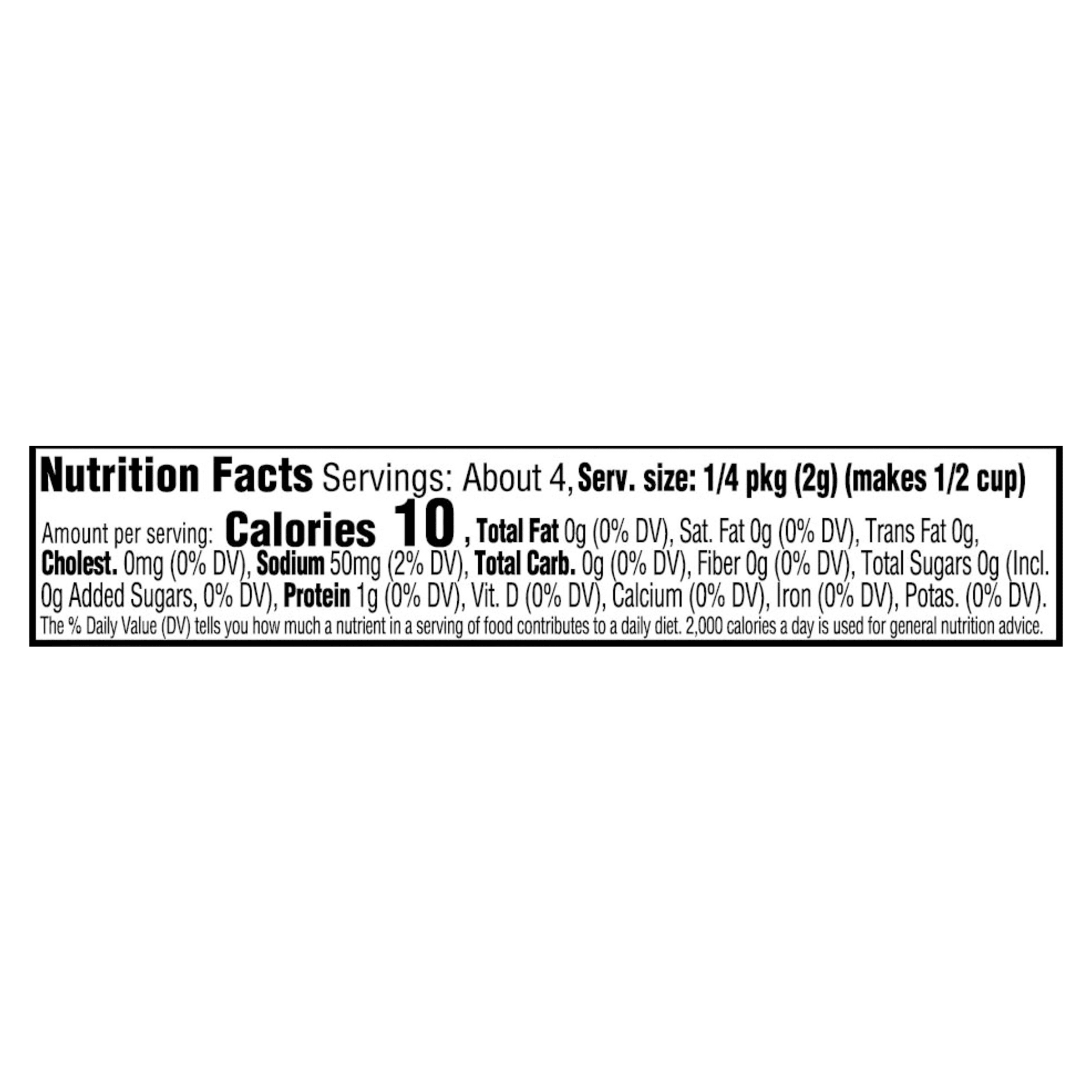 Nutrition info for this product.