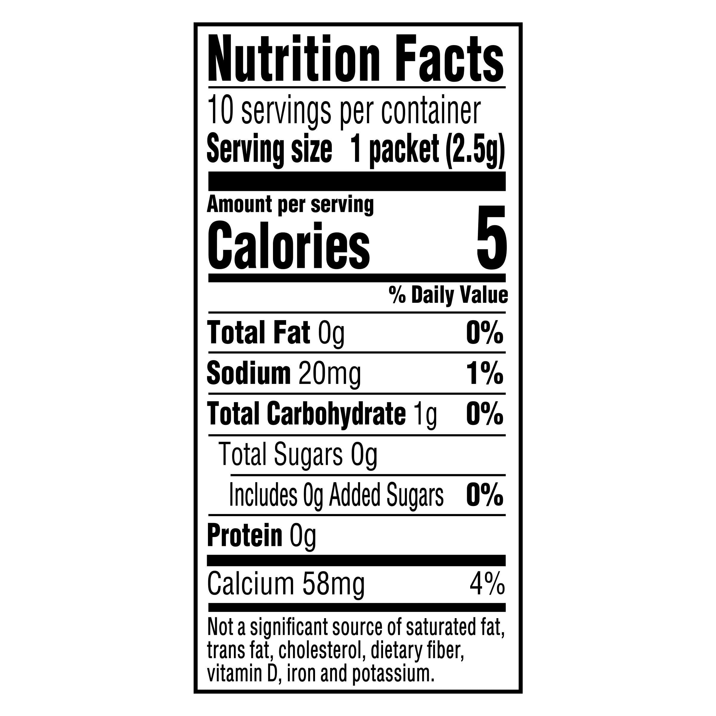Nutrition info for this product.