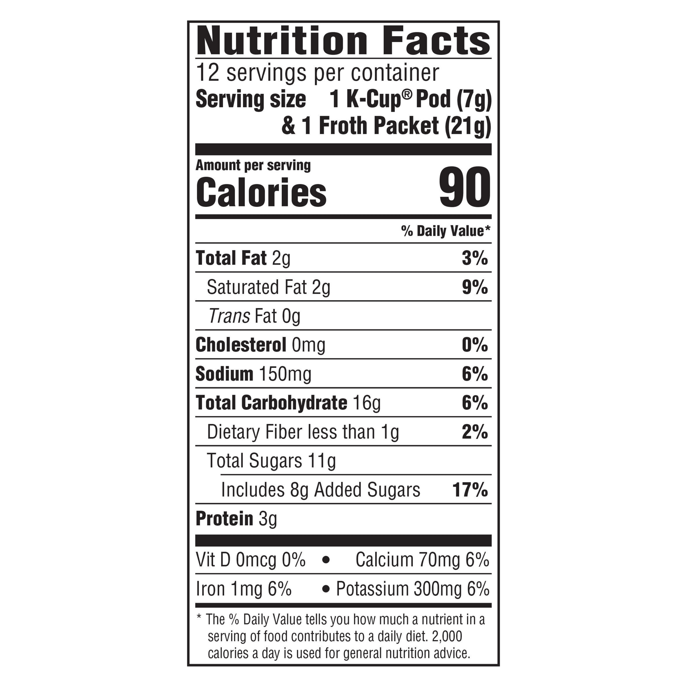 Nutrition info for this product.