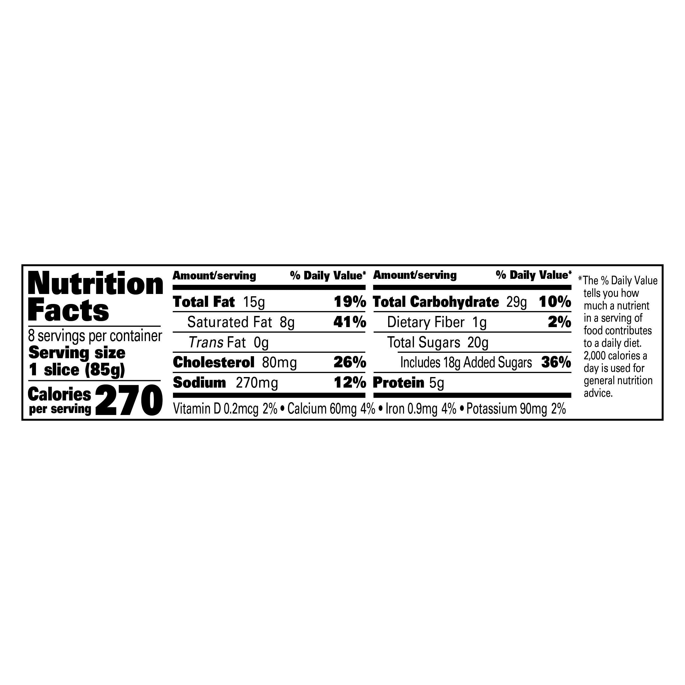 Nutrition info for this product.