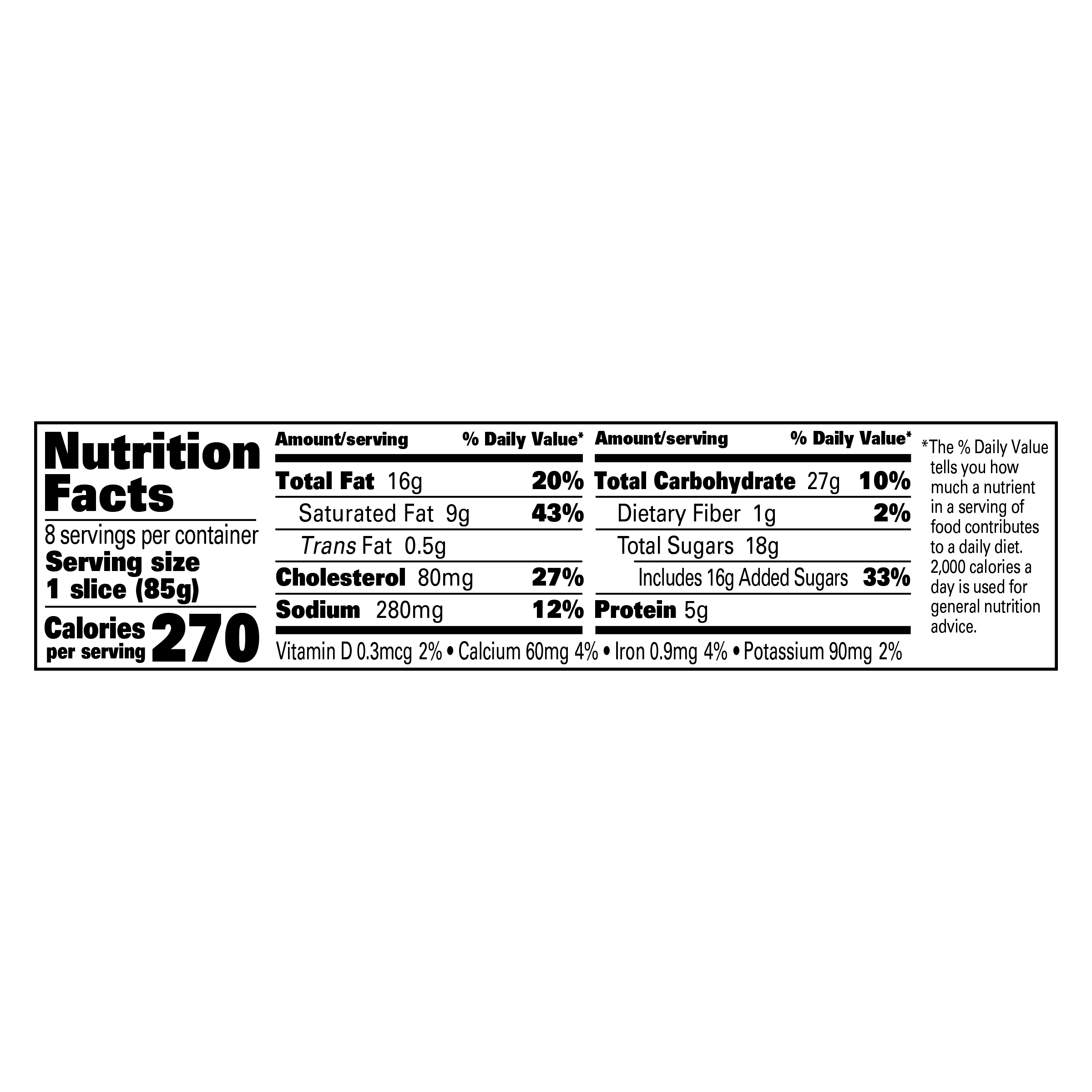 Nutrition info for this product.