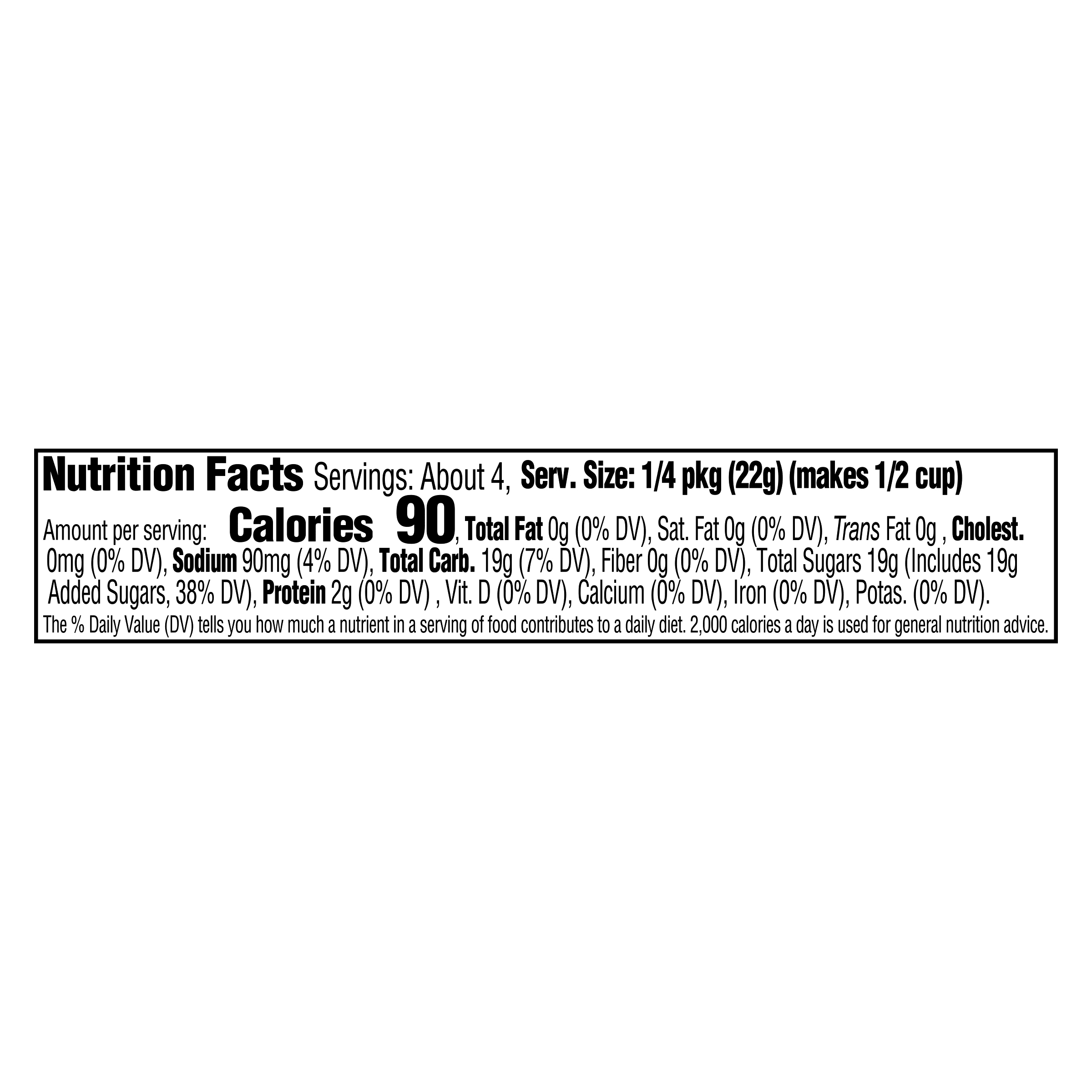 Nutrition info for this product.