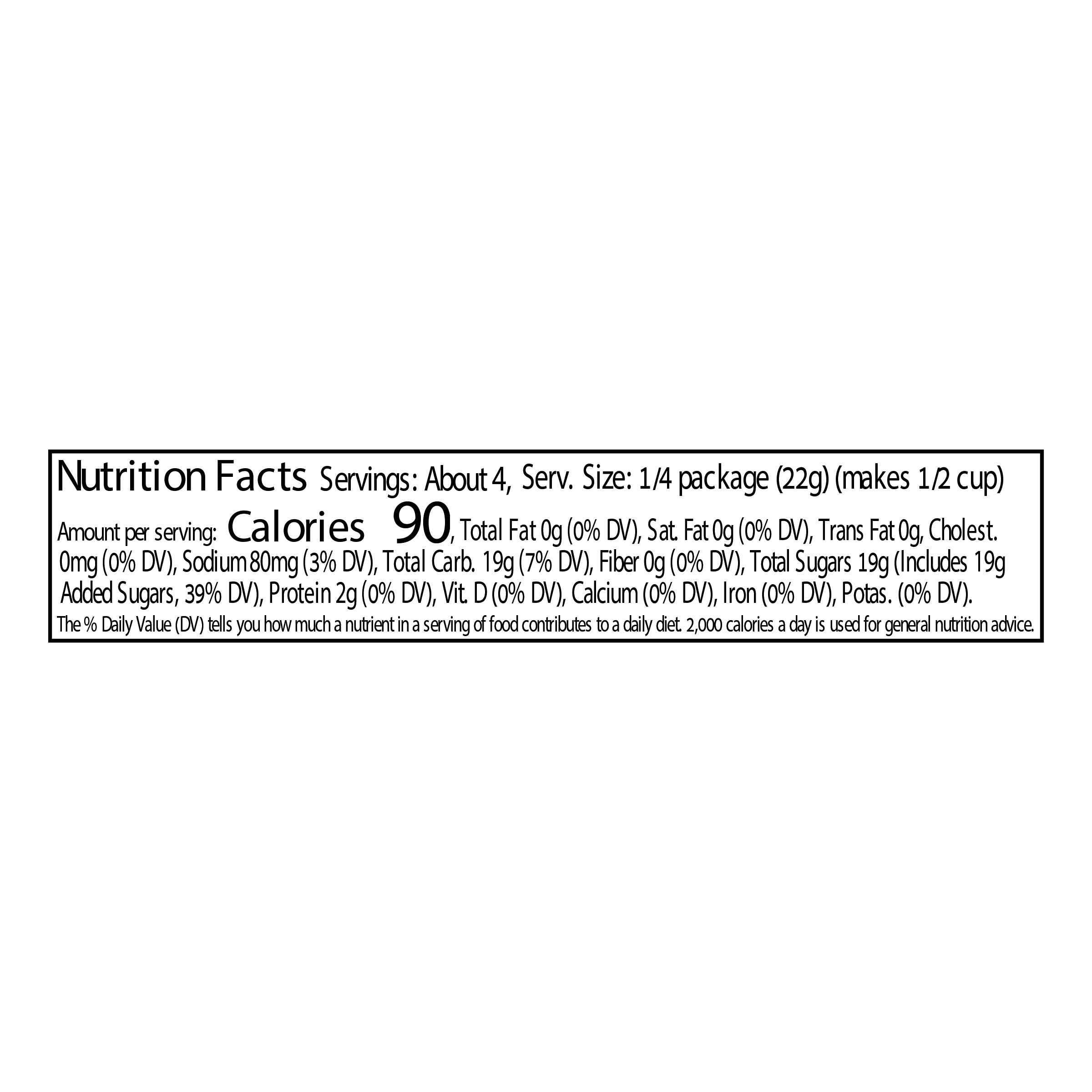 Nutrition info for this product.