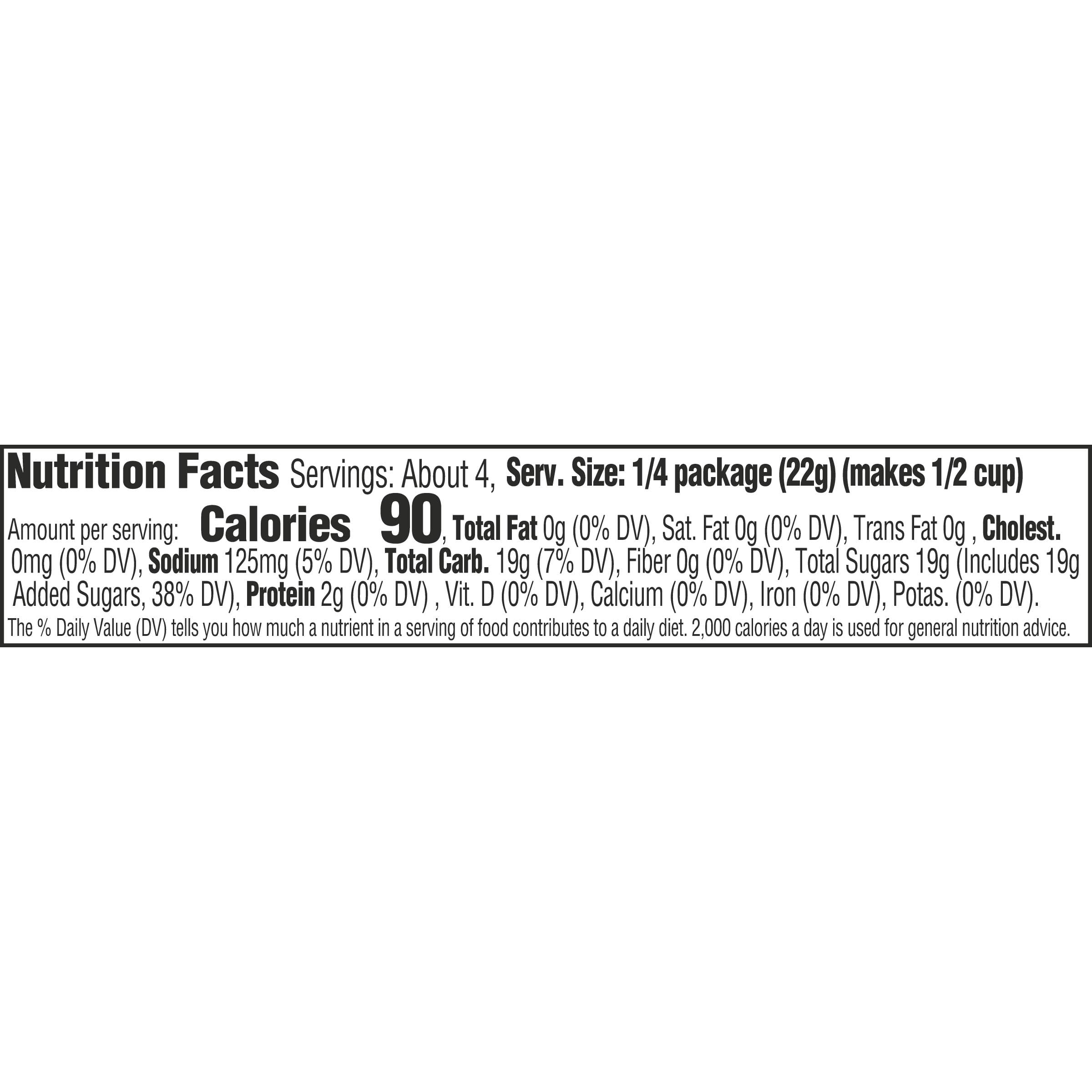 Nutrition info for this product.