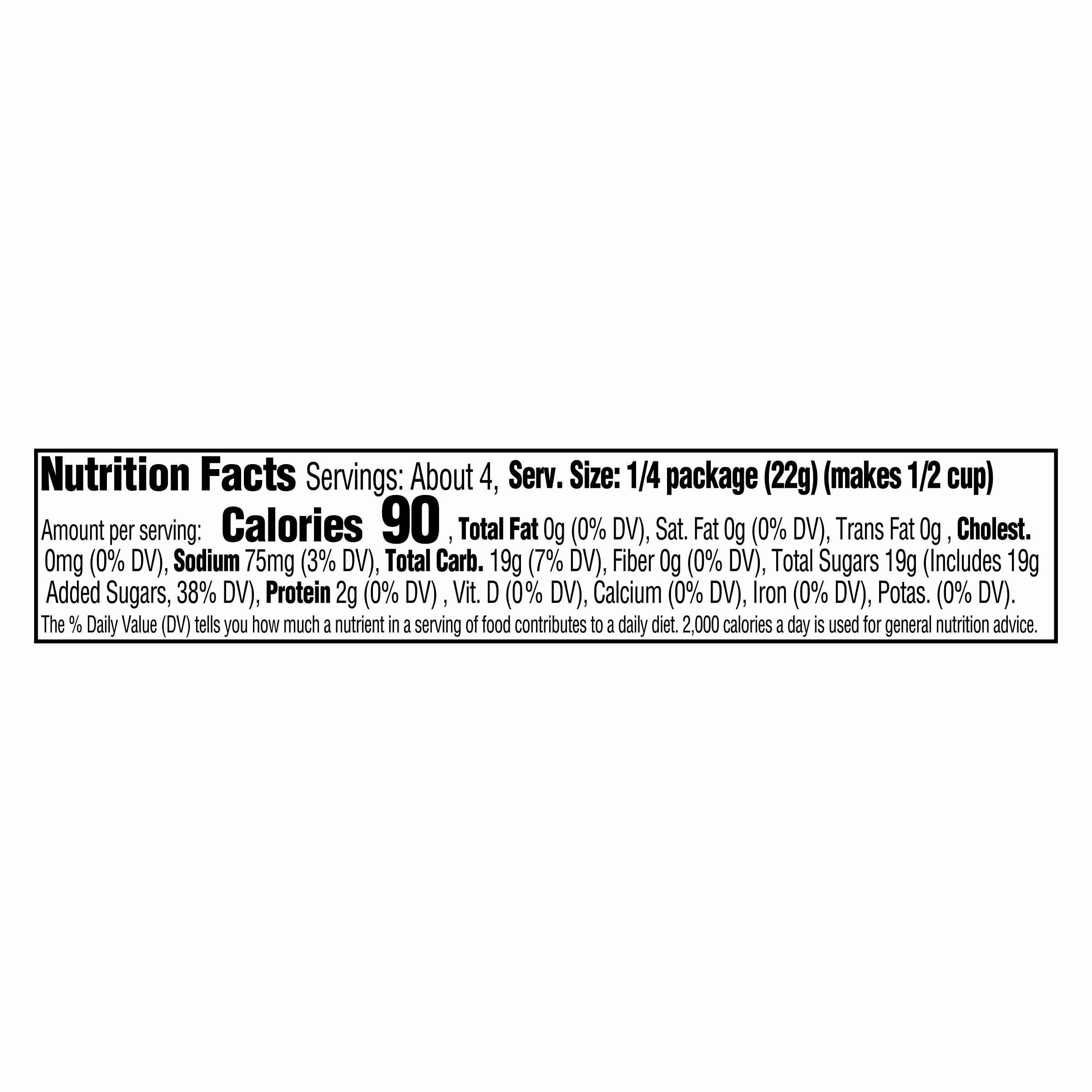 Nutrition info for this product.