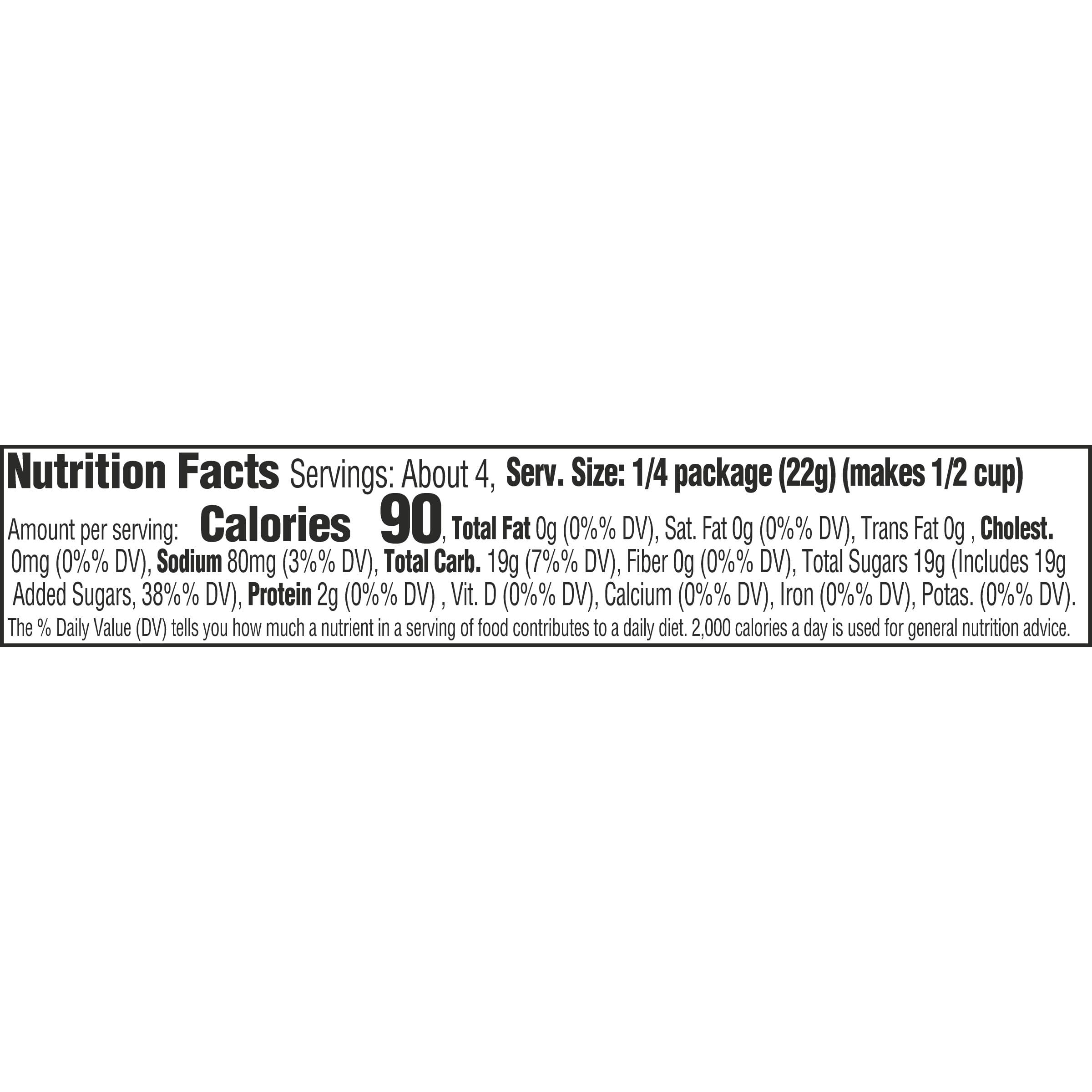 Nutrition info for this product.