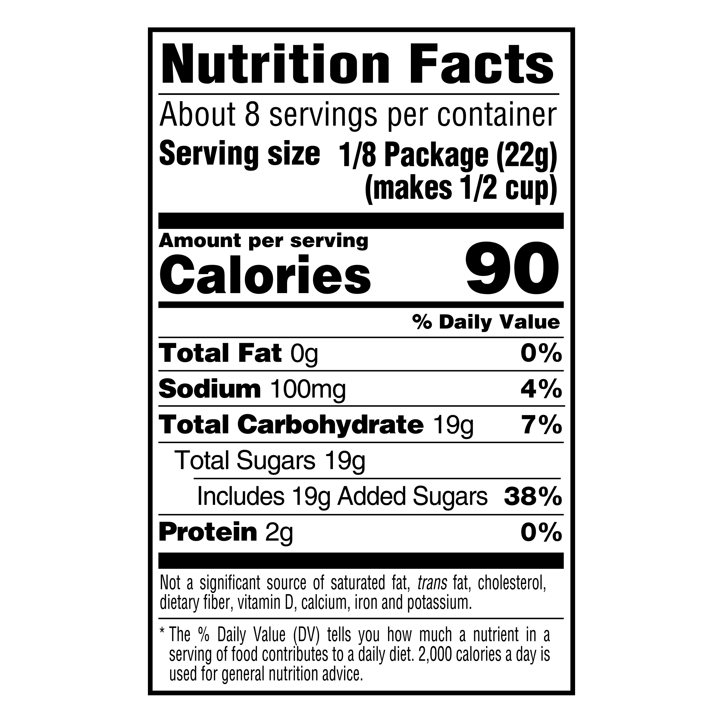 Nutrition info for this product.