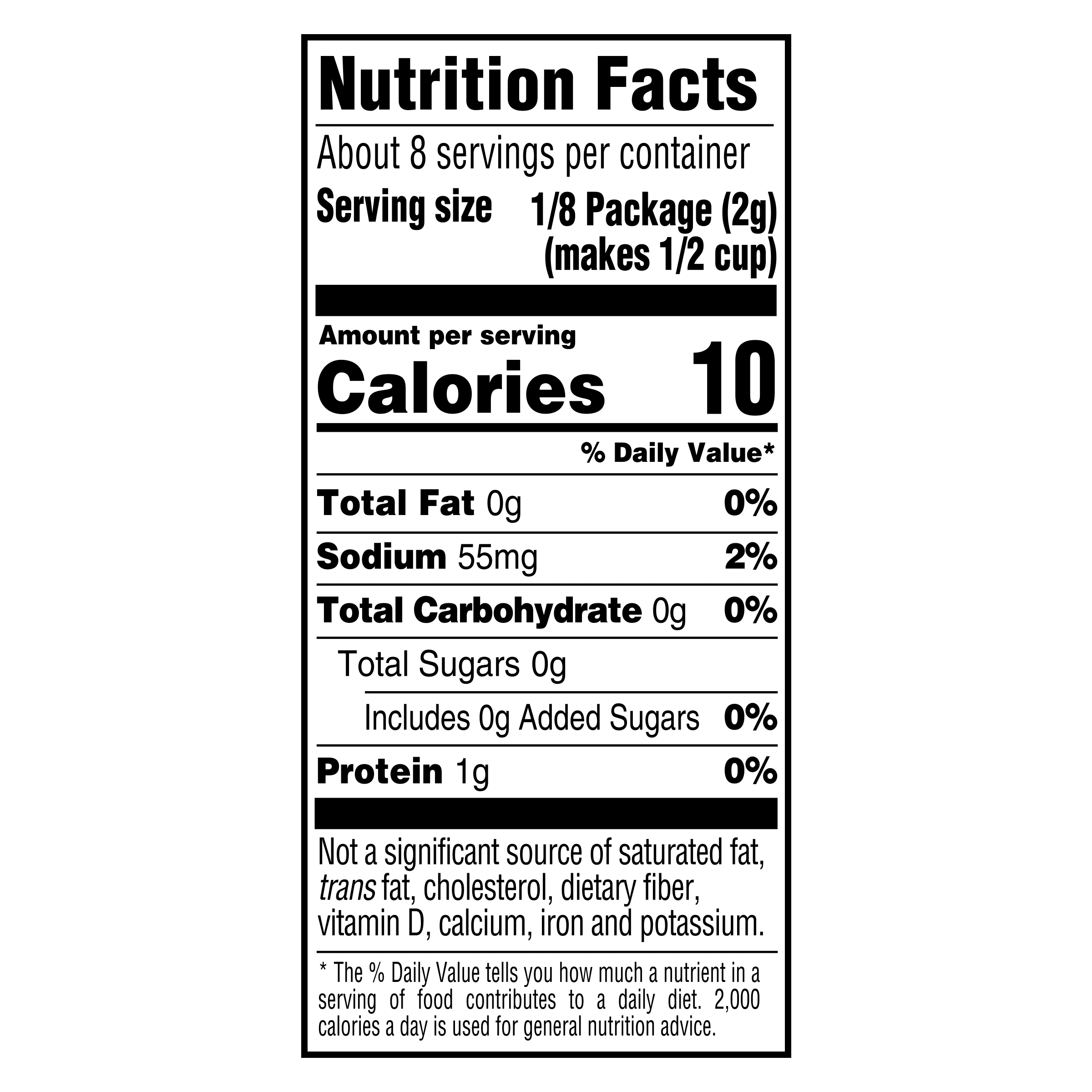 Nutrition info for this product.