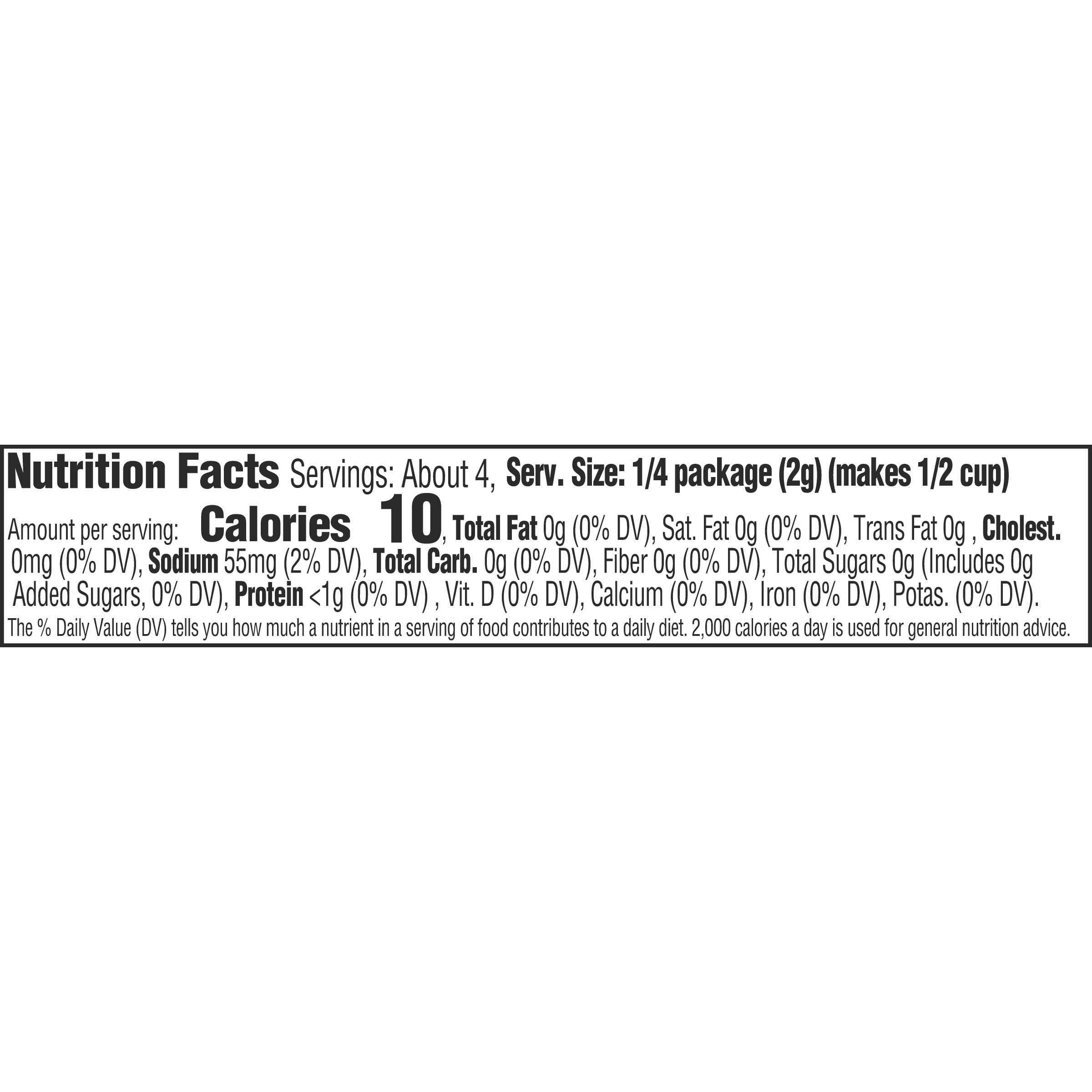 Nutrition info for this product.