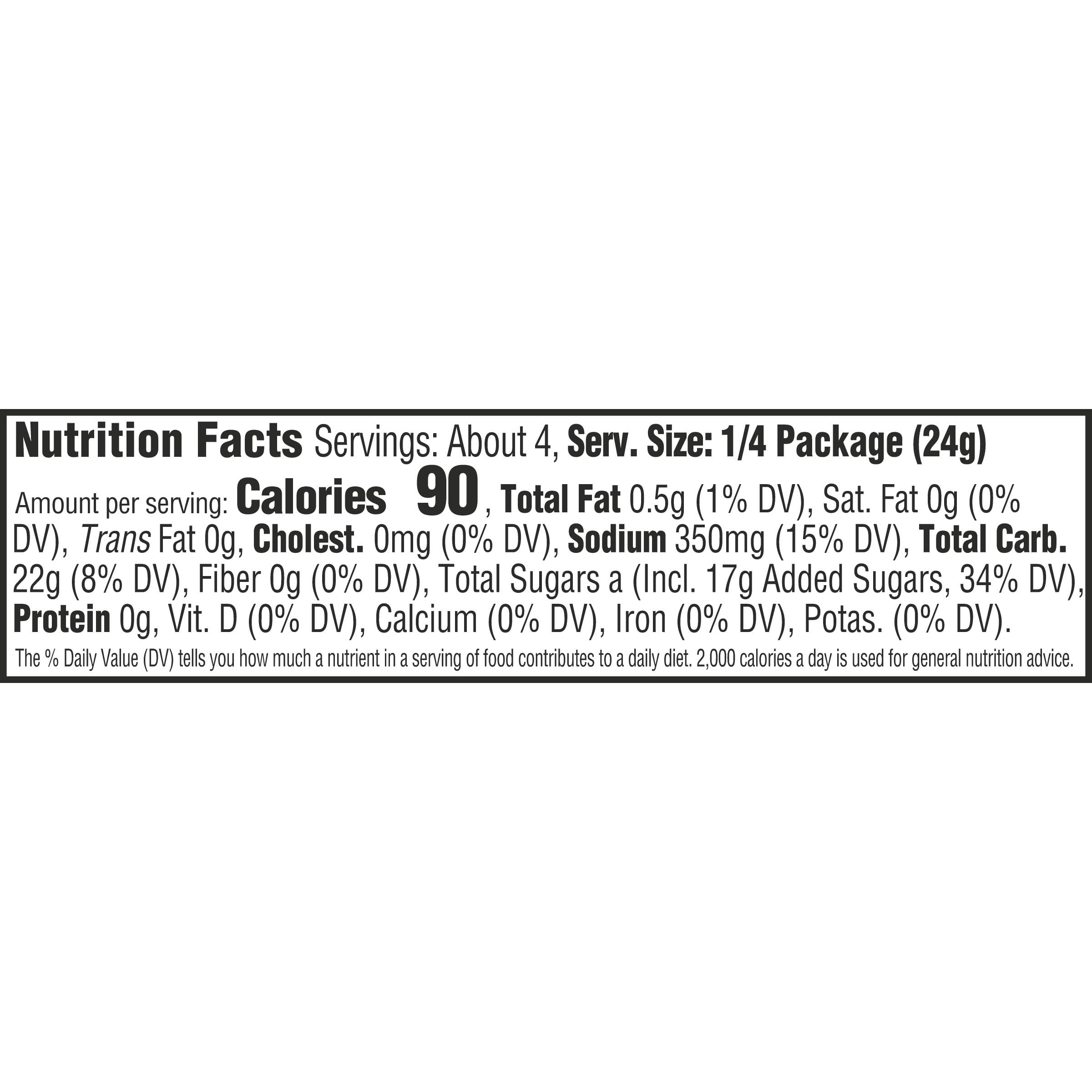 Nutrition info for this product.
