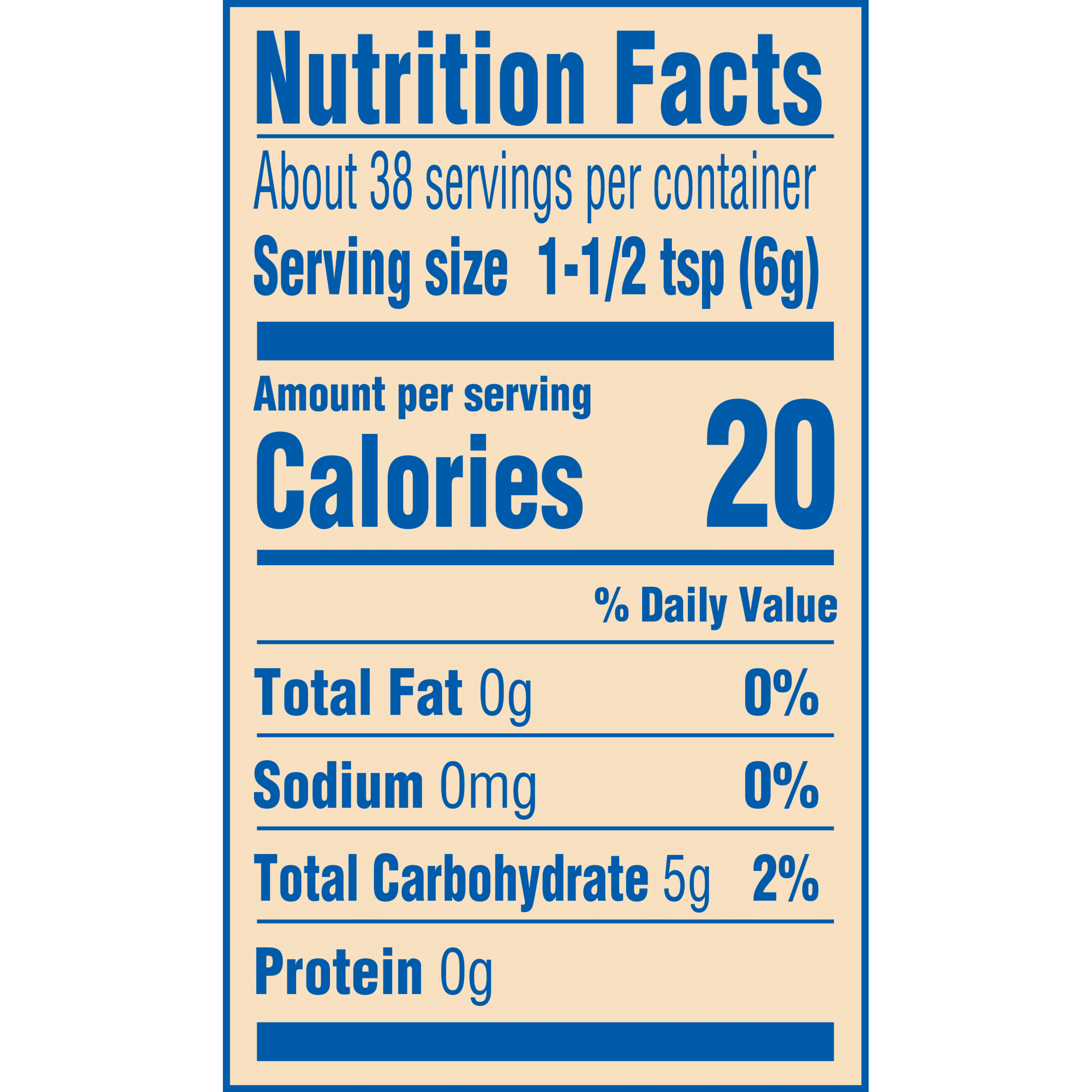 Nutrition info for this product.