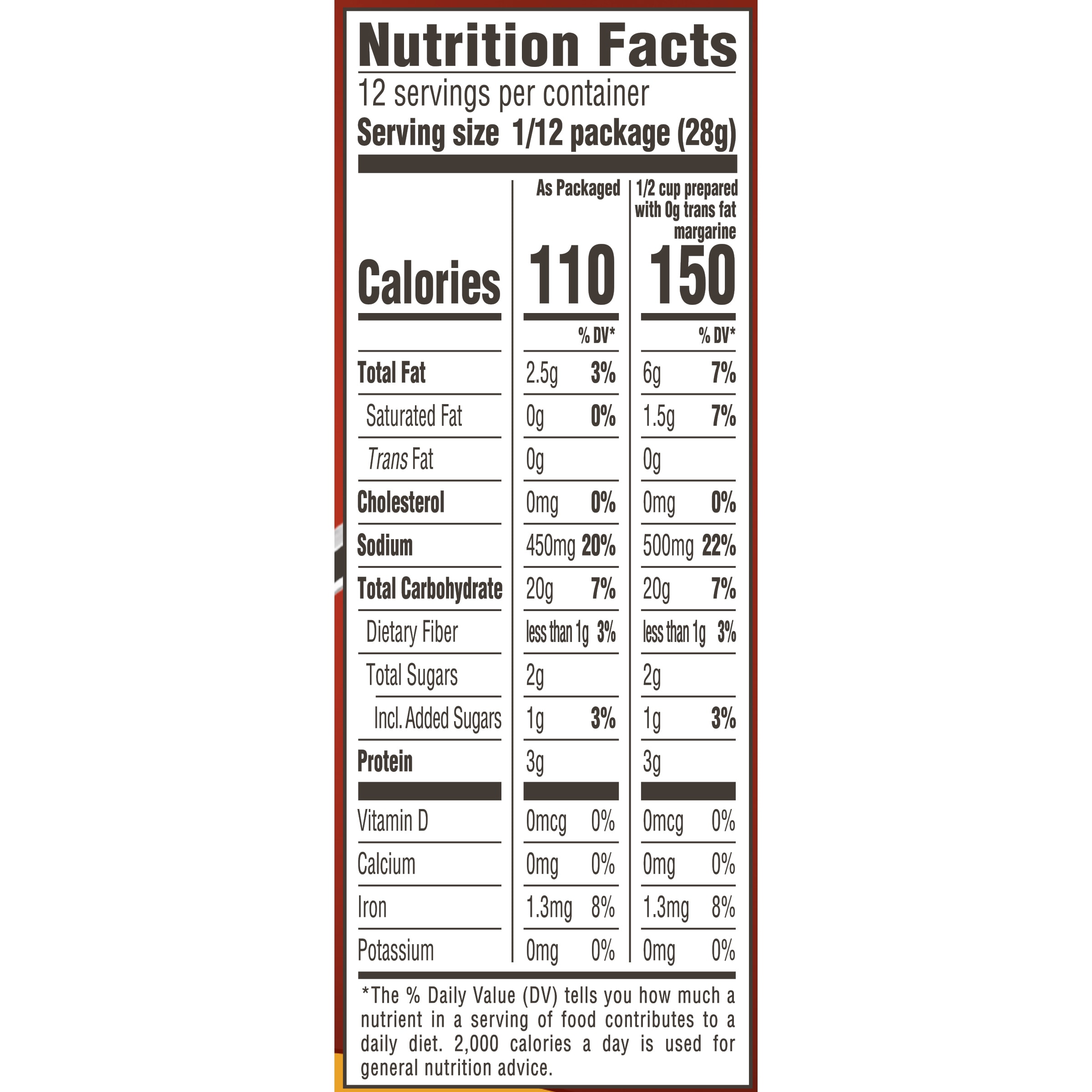 Nutrition info for this product.