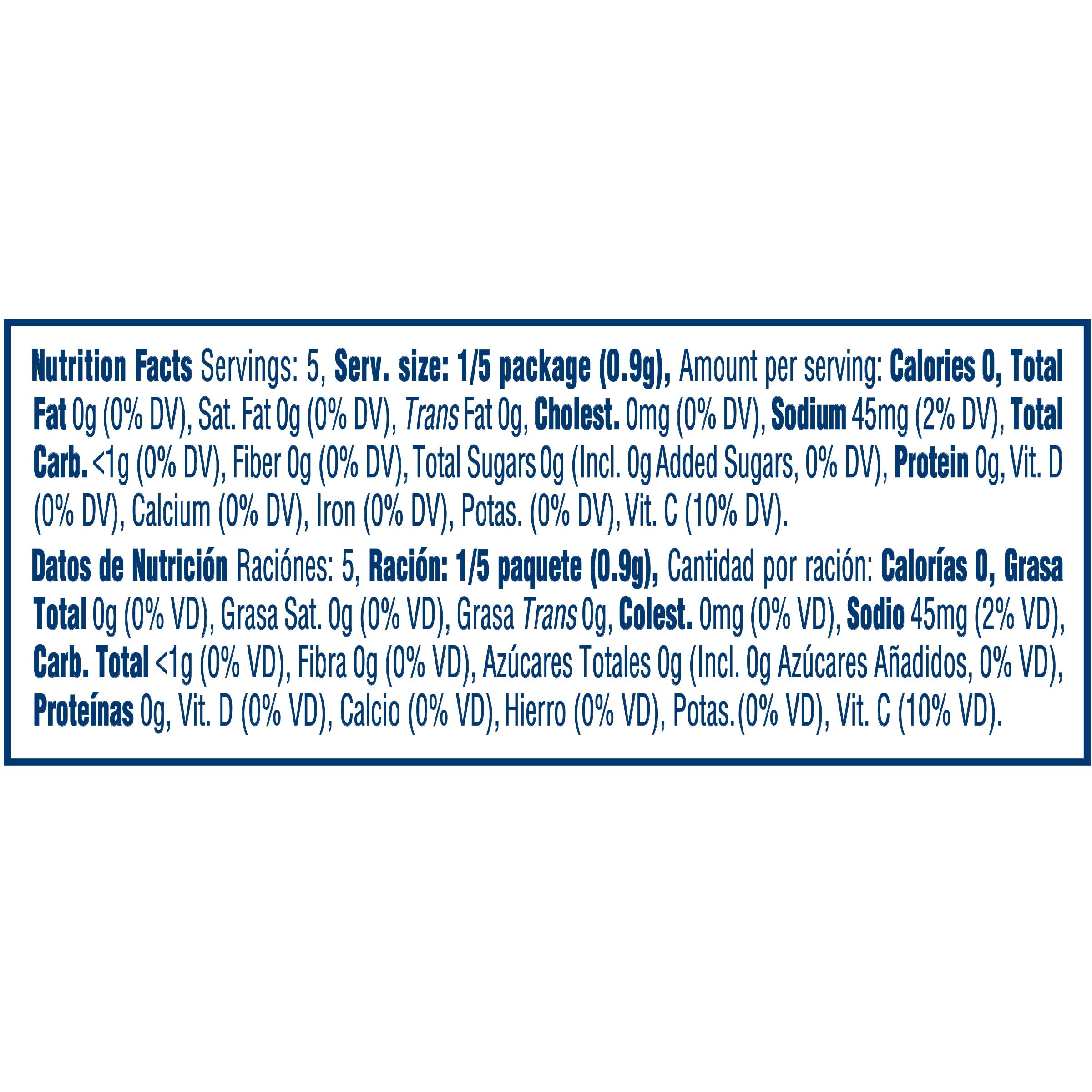 Nutrition info for this product.