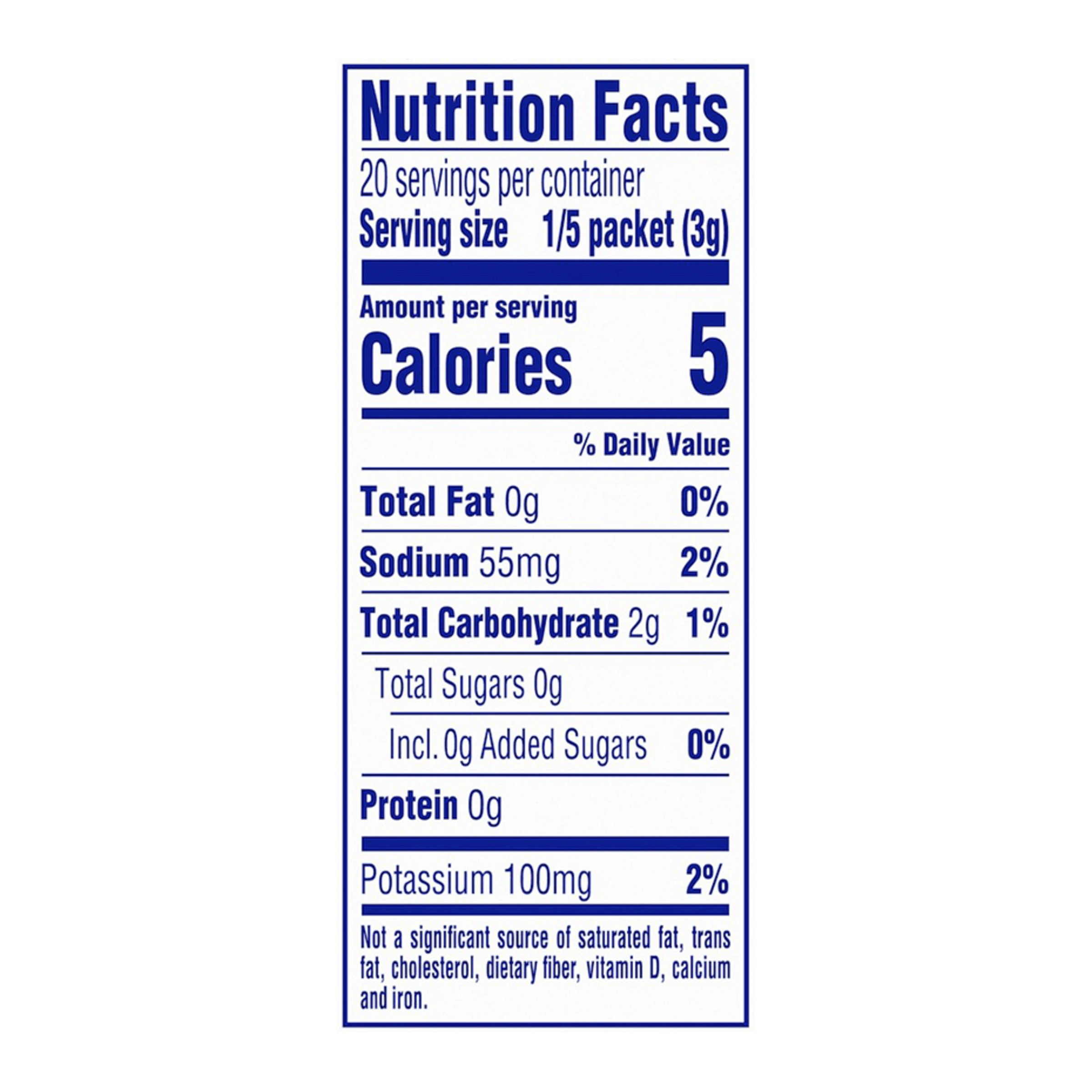 Nutrition info for this product.