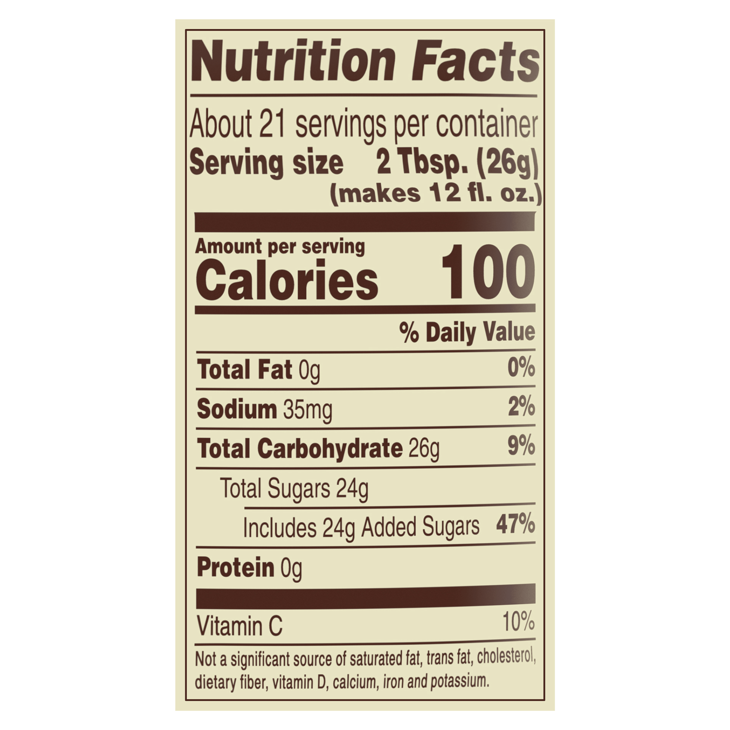 Nutrition info for this product.