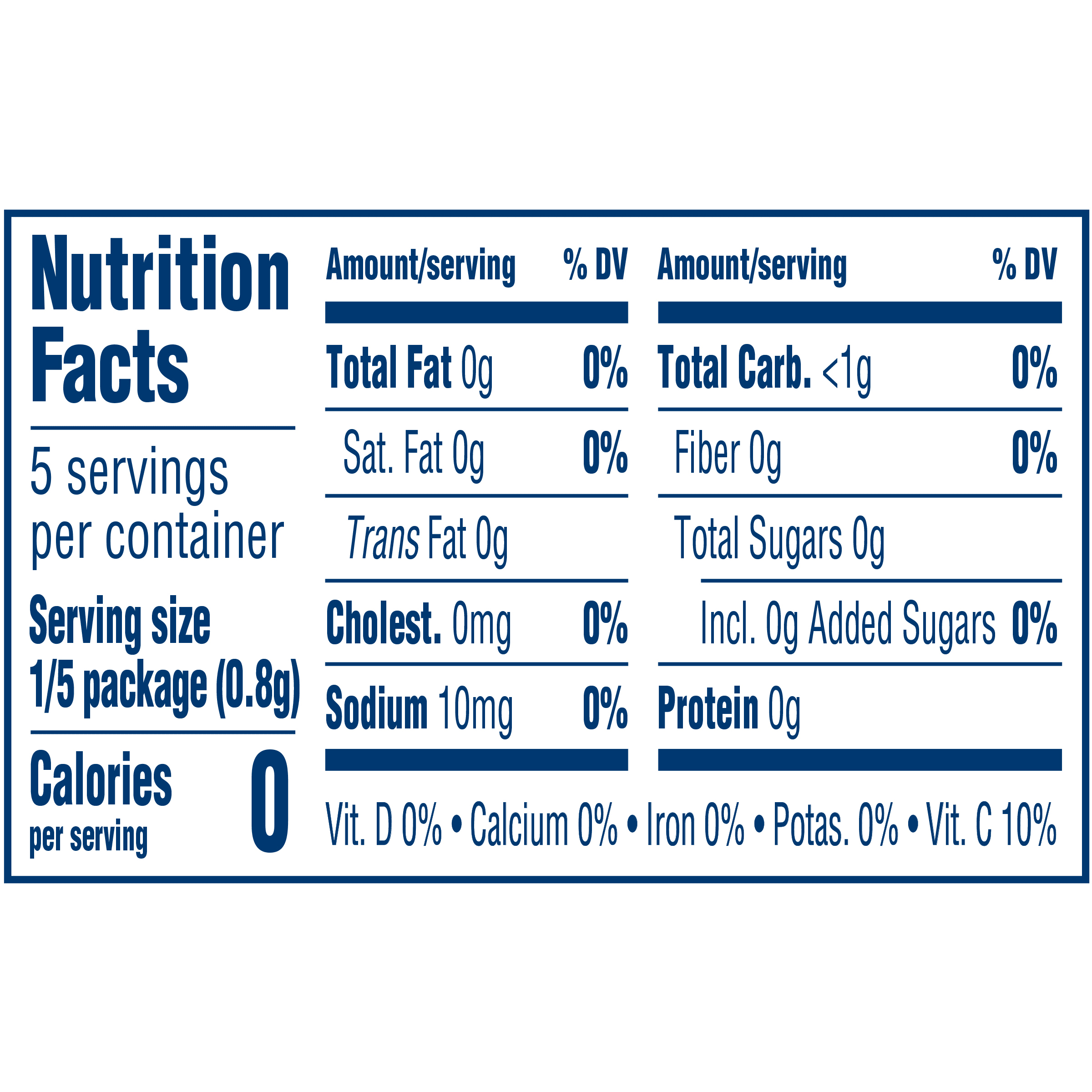 Nutrition info for this product.