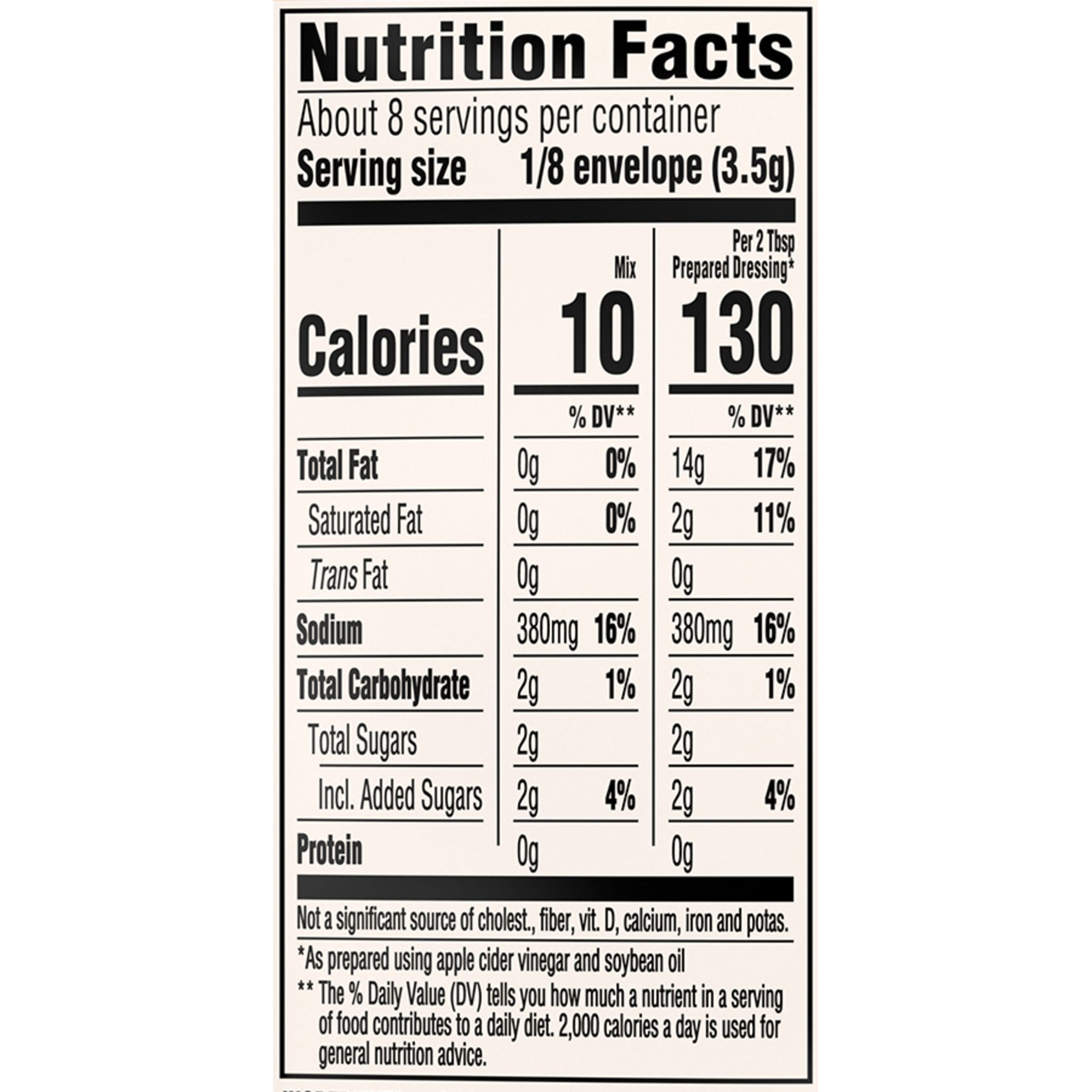 Nutrition info for this product.